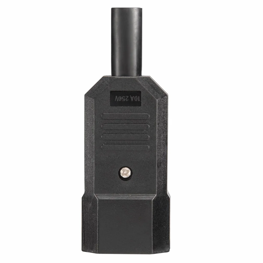 PATIKIL IEC320 C14 Gniazdo Złącza AC250V 10A 3 sztuk Czarny