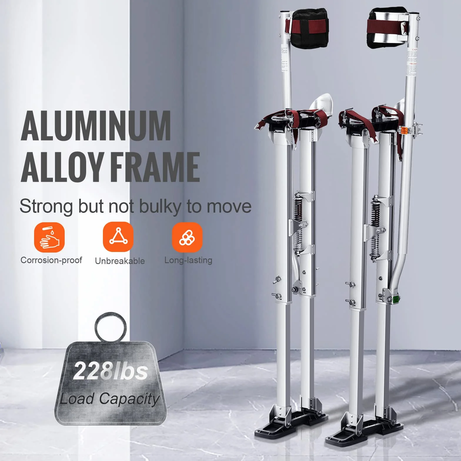 VEVOR Regulowane deski do ścianek działowych 91,4-126,7 cm Płyta aluminiowa Obciążenie 103 kg