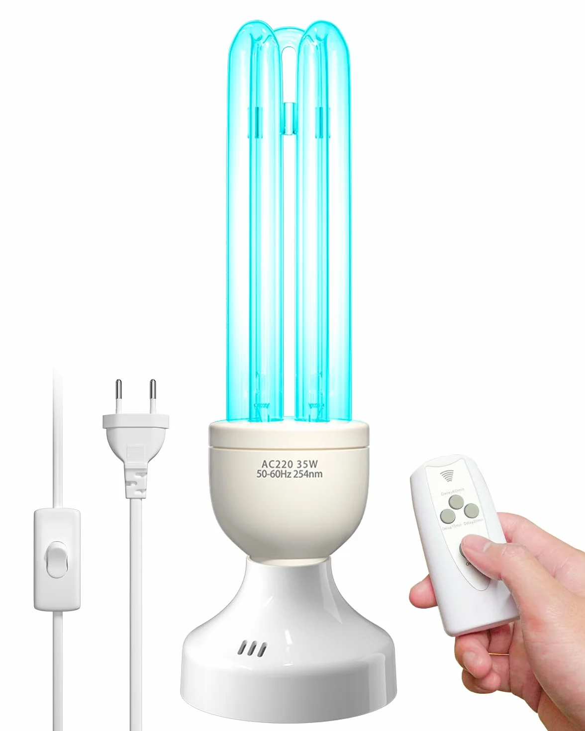 Lampa bakteriobójcza 35 W UV ozonowa z pilotem i timerem 220-240 V