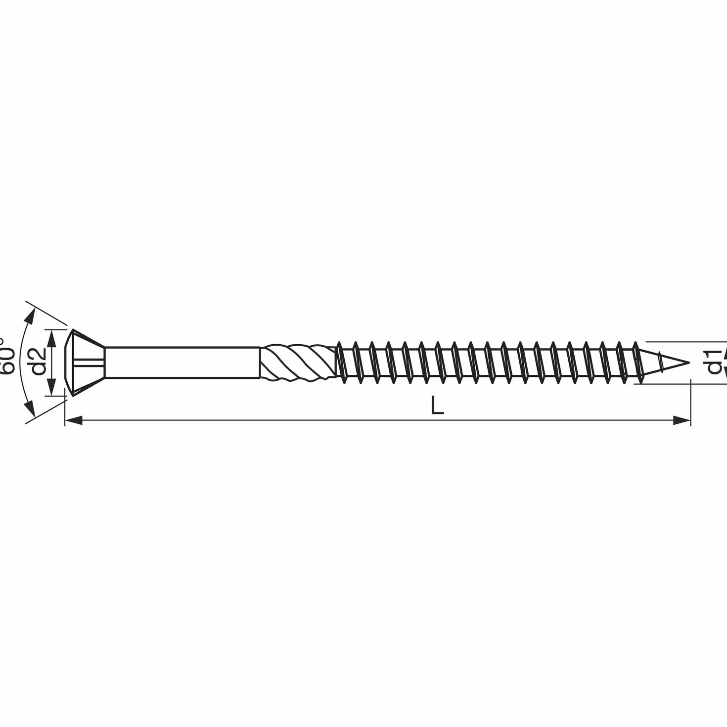 EUROTEC śruba do fasady czarna 4,0 x 40 mm stal nierdzewna C1