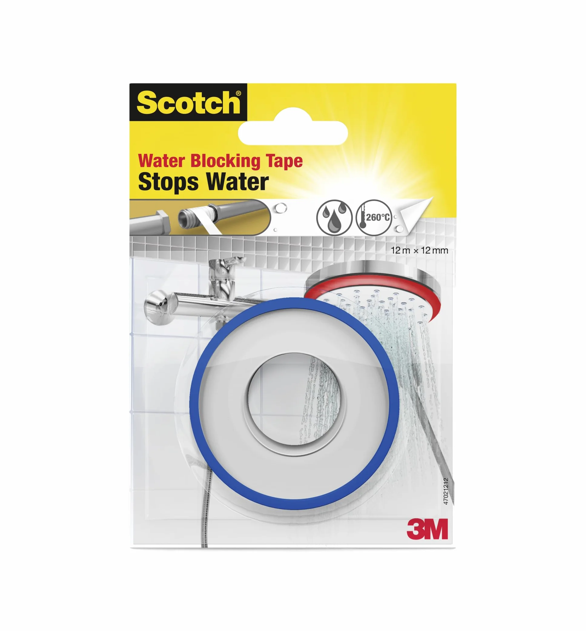 Scotchblue Taśma Uszczelniająca 12 mm x 12 m Biały