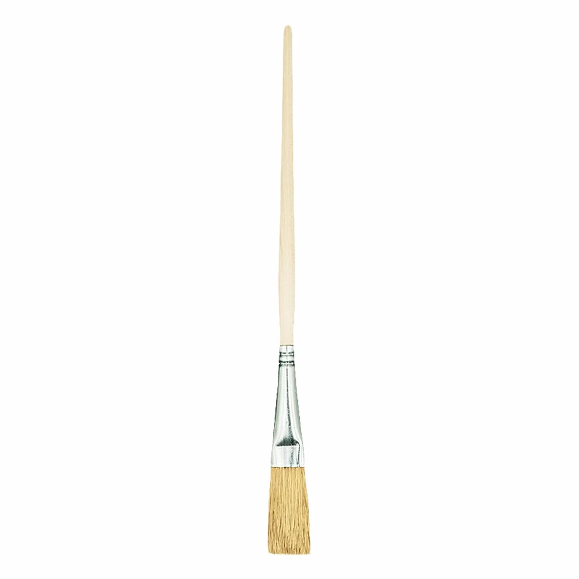 Zestaw 6 pędzli malarskich 3 płaskie 3 okrągłe 1,5" 2" 4" 6" włosie naturalne