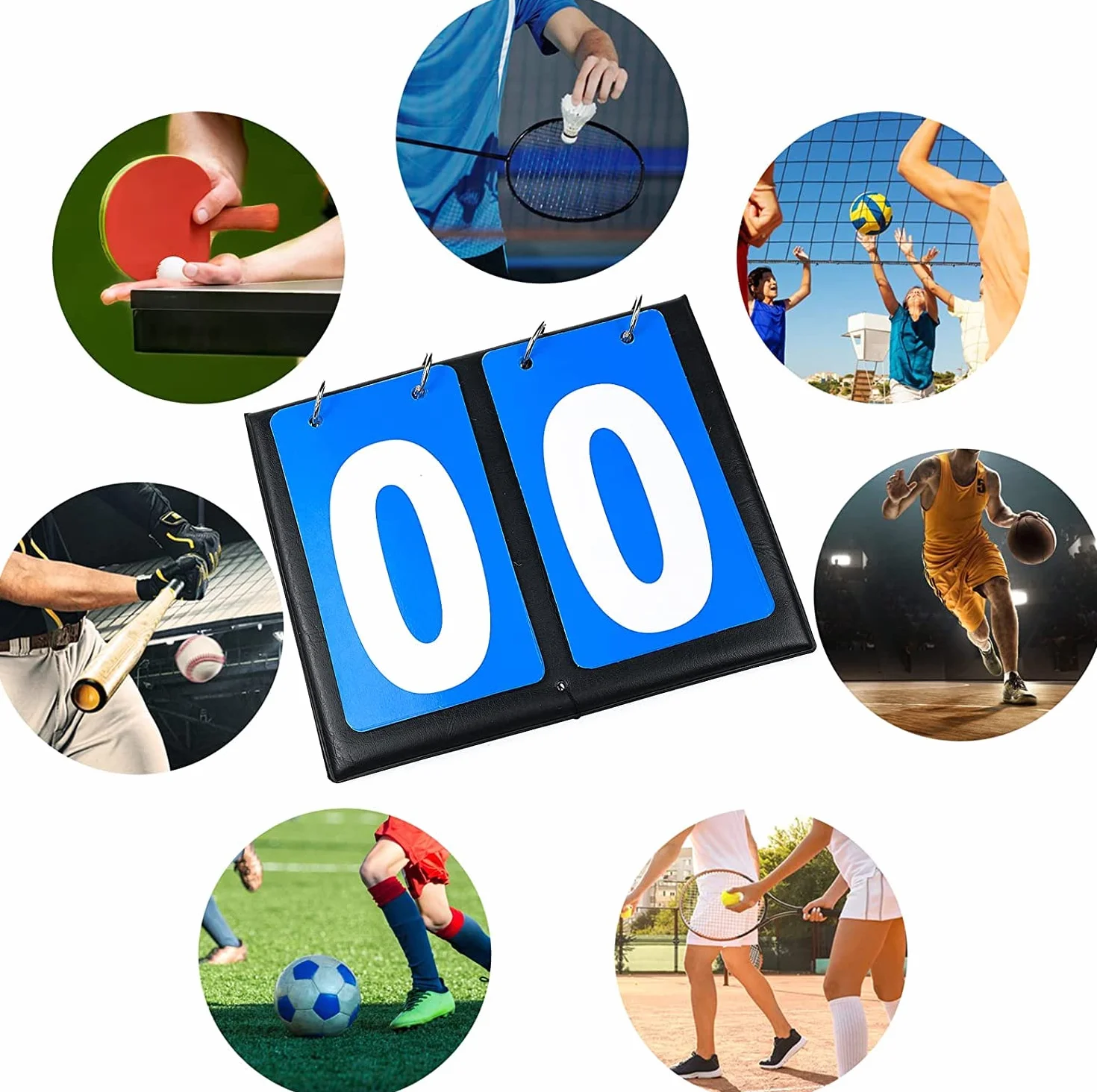 Tablica wyników, 4-cyfrowa tablica wyników, przenośna tablica wyników Flip, tablica wyników, cyfry do uprawiania sportu, tenisa stołowego, koszykówki, siatkówki, wewnątrz i na zewnątrz