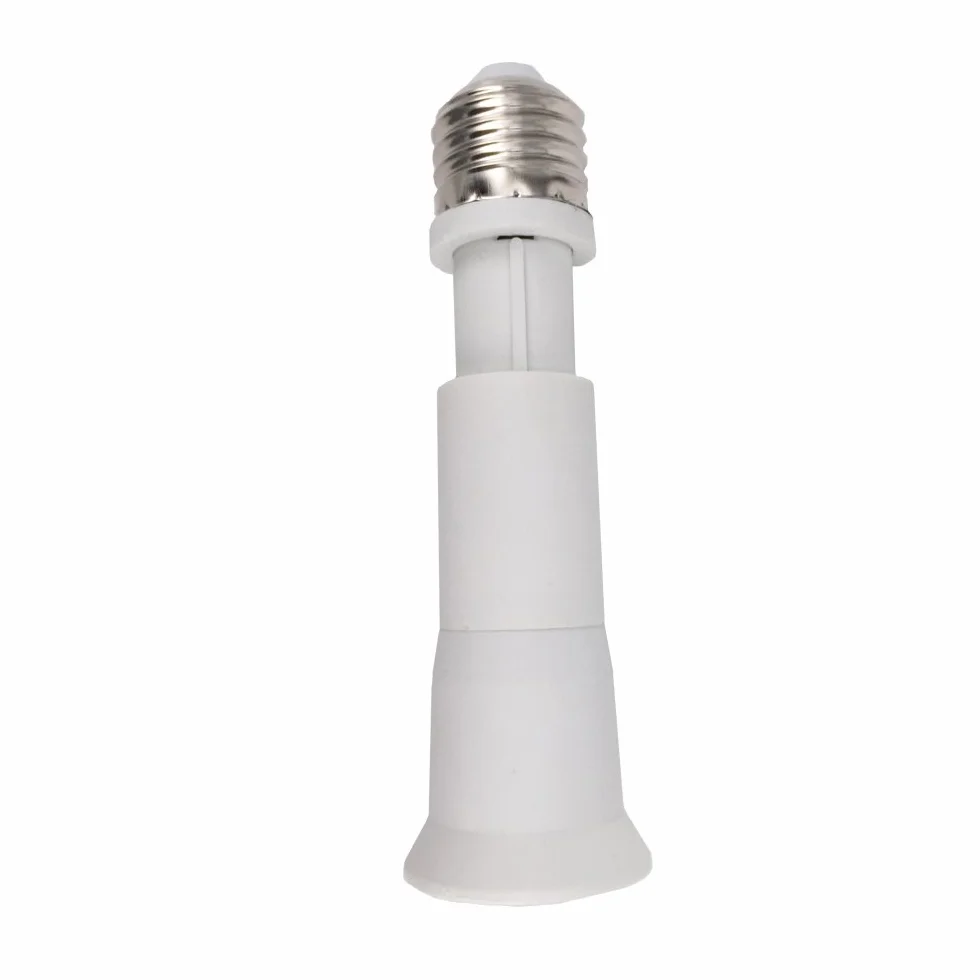 3 sztuki białe 110 – 135 mm długość regulowane przedłużenie E27 na E27 przedłużacz lampy LED podstawa adapter "wielorazowe"