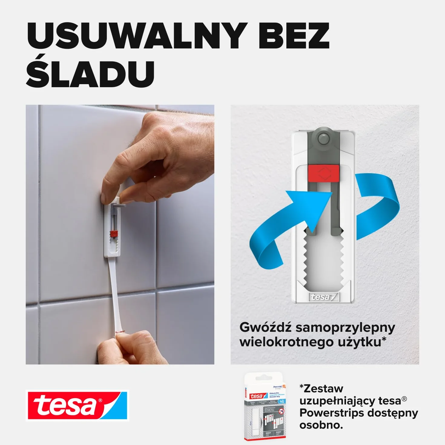 Regulowane śruby samoprzylepne tesa do płytek i metalu 3 kg