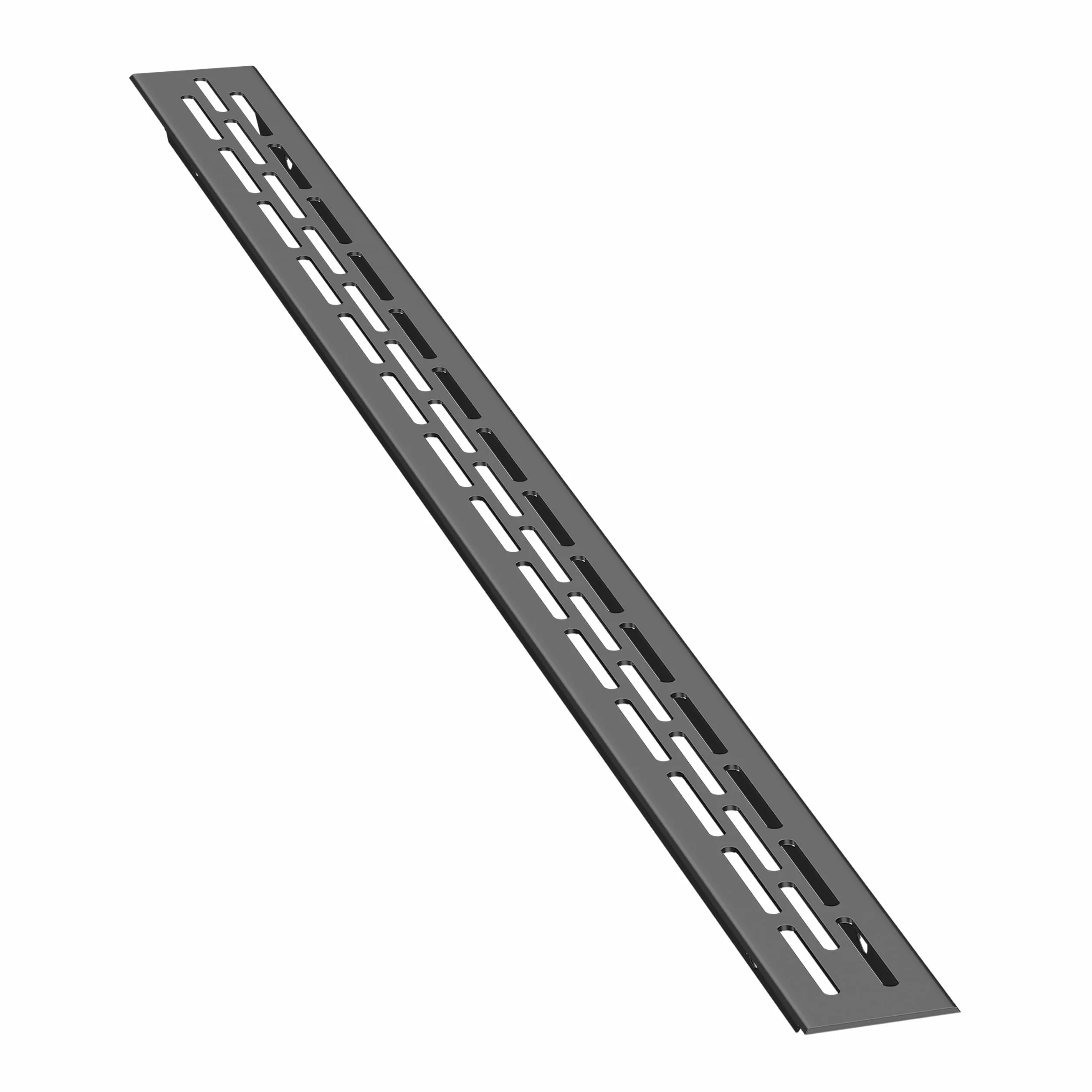 sossai® Aluminiowa kratka wentylacyjna Alucratis Prostokątna 37,5 x 2,4 cm Czarna