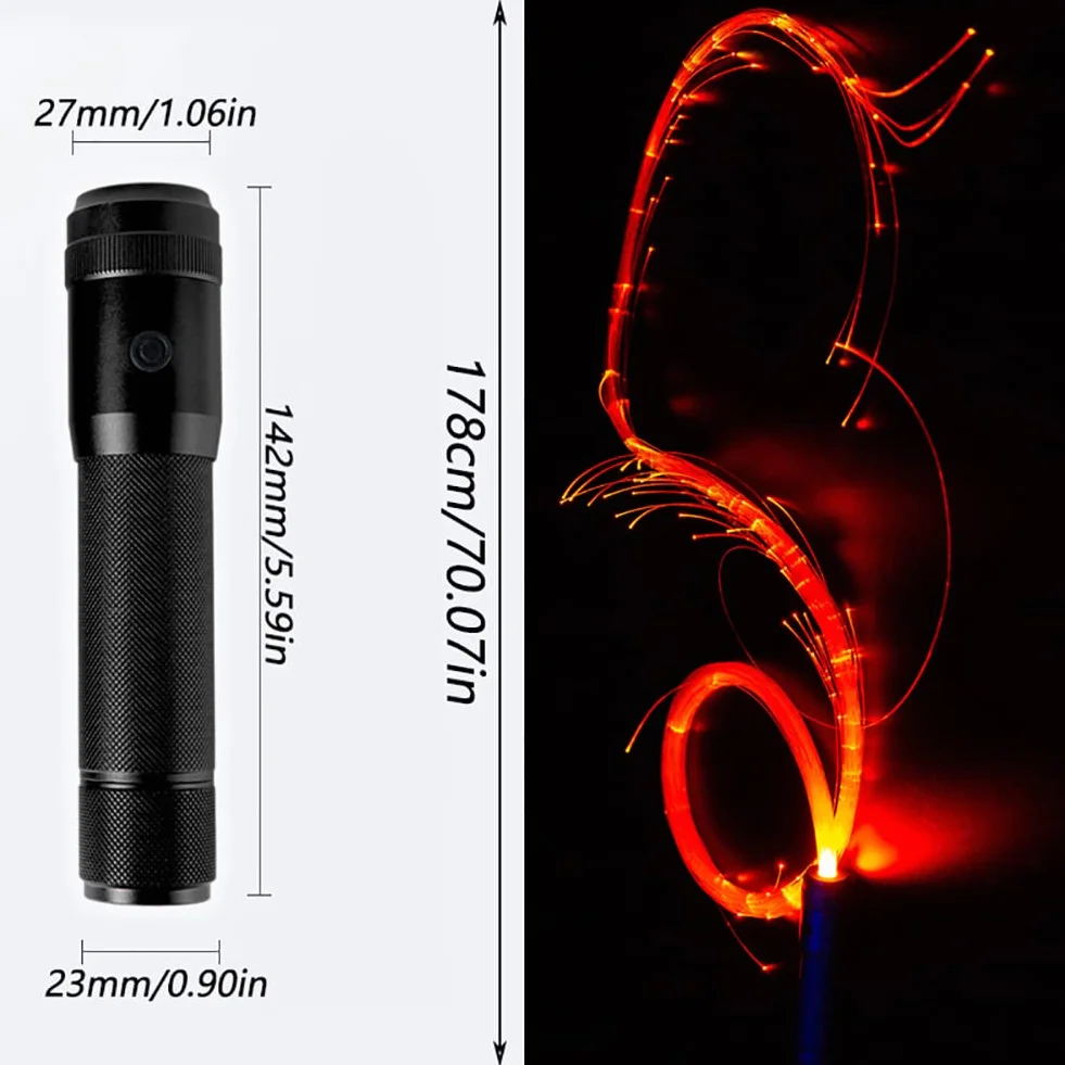 Fiber Optic Whip Dance LED 360° 7 Colors 36 Light Effects Party Disco