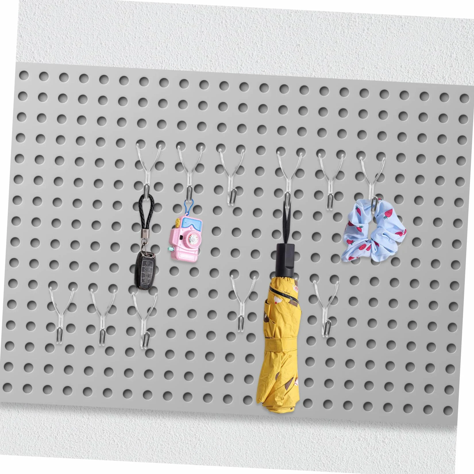 iplusmile 20 Szt Metalowych Haczyków Do Ścian Perforowanych 2,5 cm Otwór 304 Stal Nierdzewna Organizer