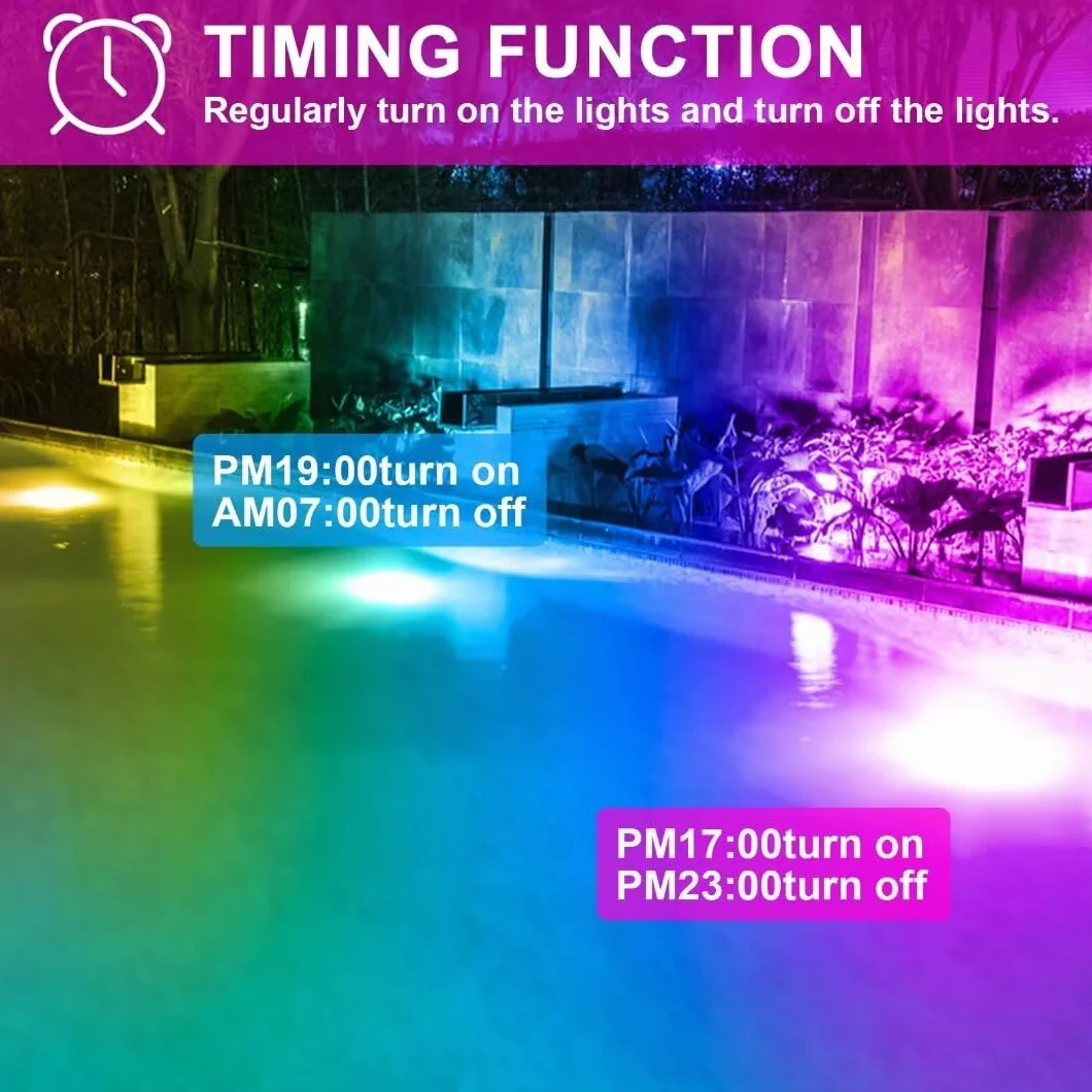 Reflektor zewnętrzny RGB LED 5000 lm 3000 K z pilotem 2 szt. RGBW ściemnialny wodoodporny