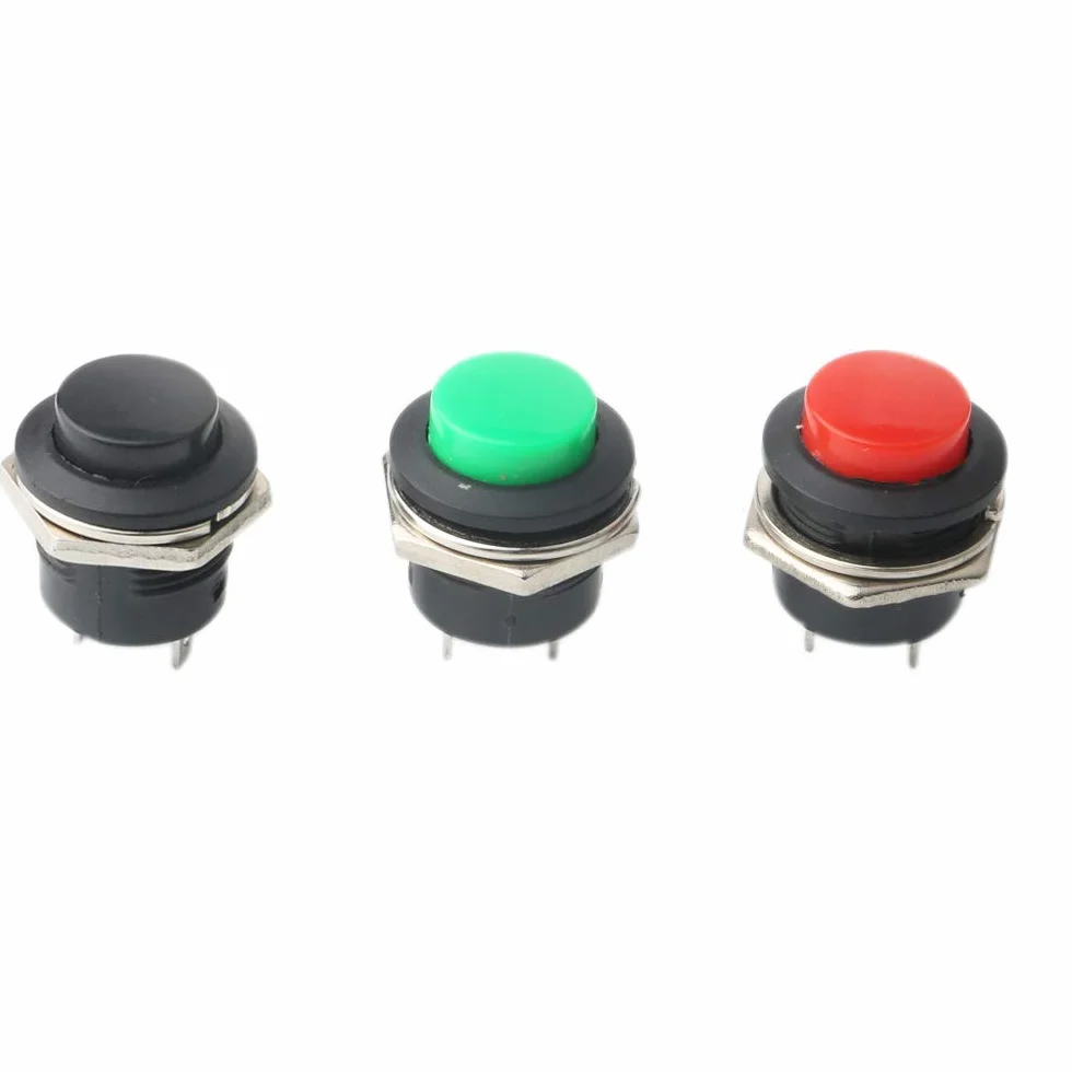RUNCCI-YUN 24-pak przełączników przyciskowych SPST chwilowy mini AC 250V 3A 125V 6A bez blokady sprężynowy