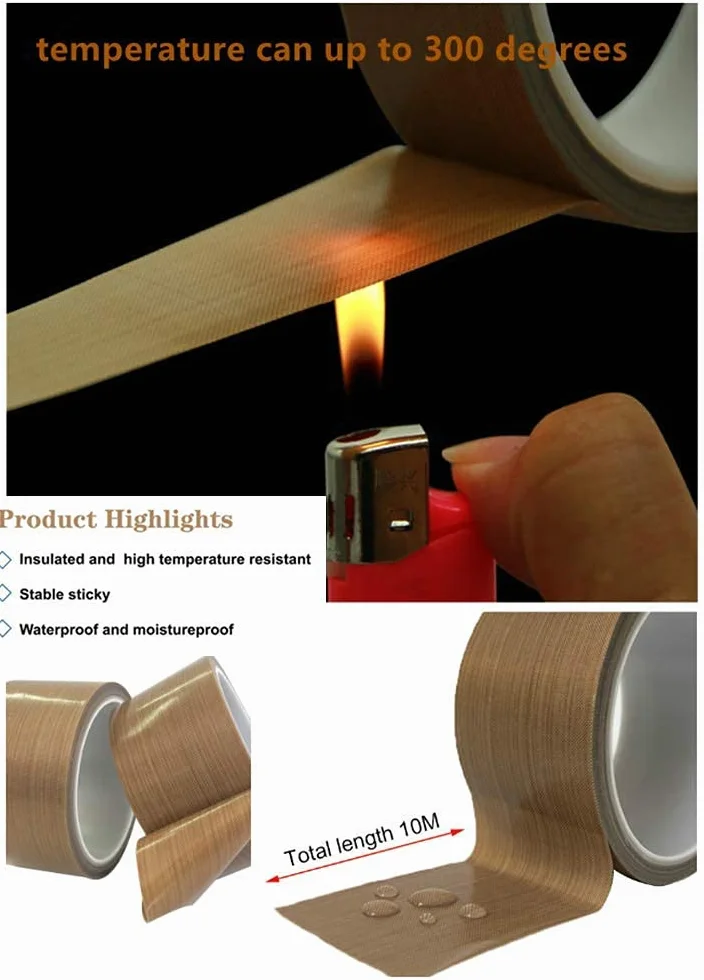 Taśma teflonowa PTFE 30 mm x 10 m do drukarki 3D, izolacyjna, wysokotemperaturowa