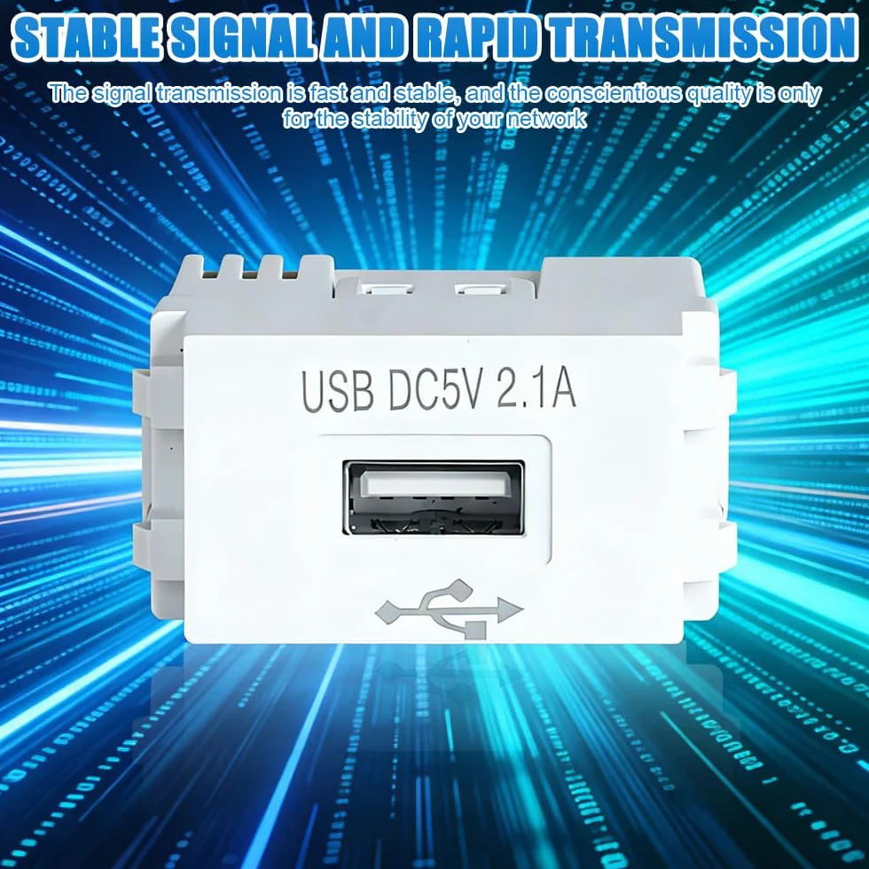 Moduł zasilania USB podtynkowy 220V na 5V 2,1A gniazdo ładowania 3 sztuki
