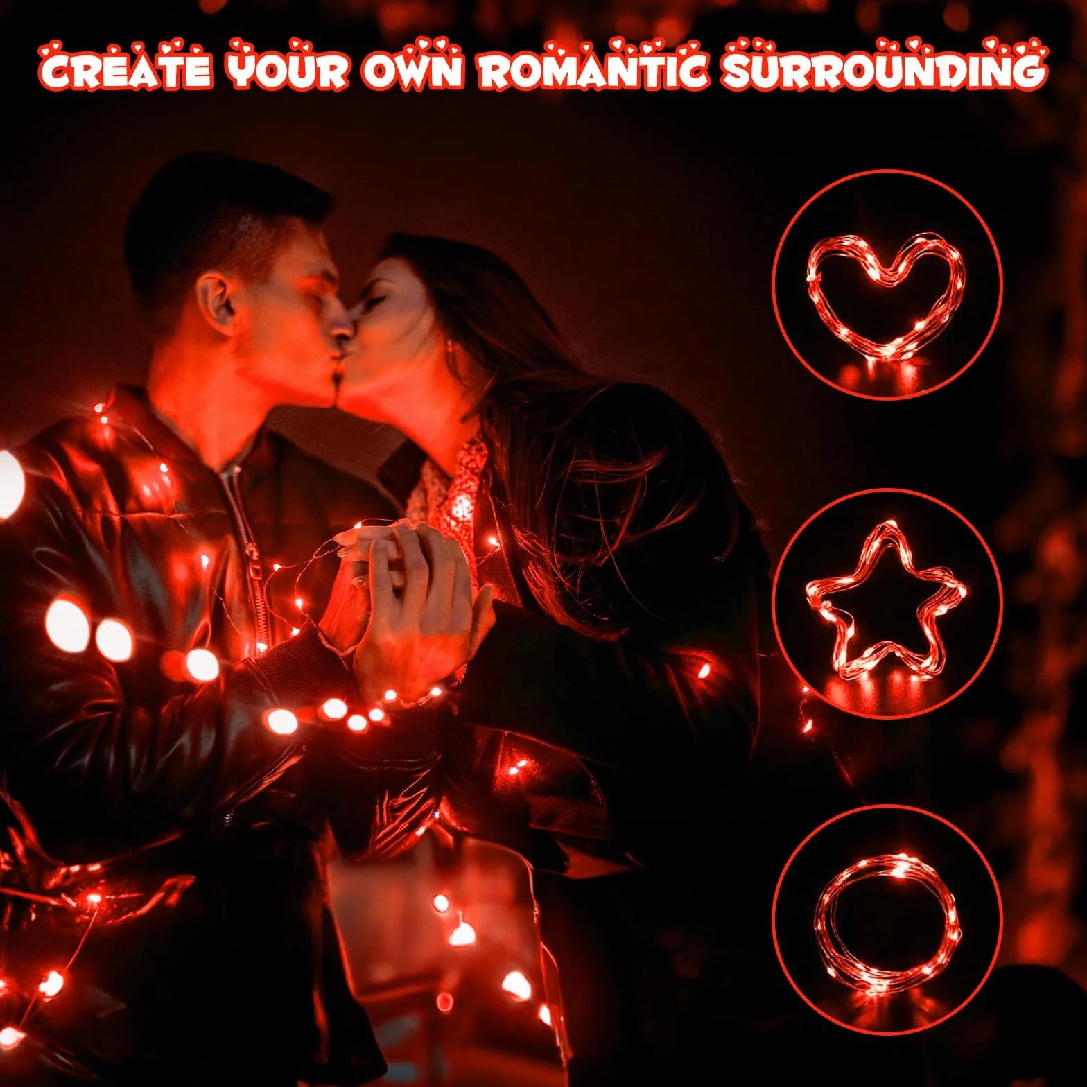 Micro Fairy Lights, lampki strunowe Dalugo zasilane na baterie z 30 diodami LED na srebrnym przewodie (czerwony)