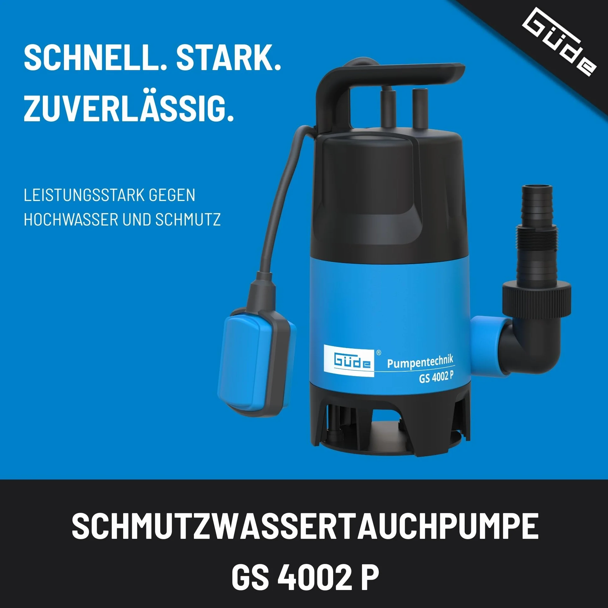 Güde Gs 4002 P Pompa Zanurzeniowa 400 W 10 m Czarny/Niebieski
