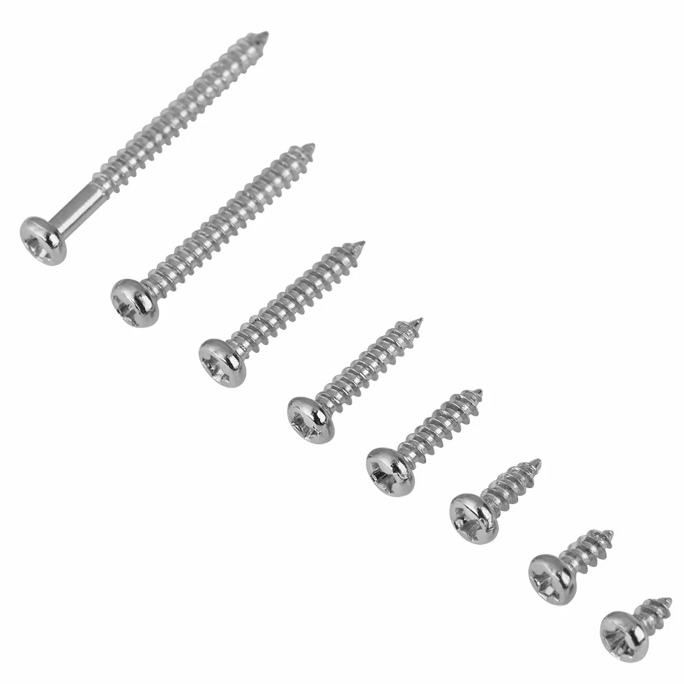 Walfront 800 sztuk M2 wkręty samogwintujące, śruby samogwintujące Pan Head 4-20 mm