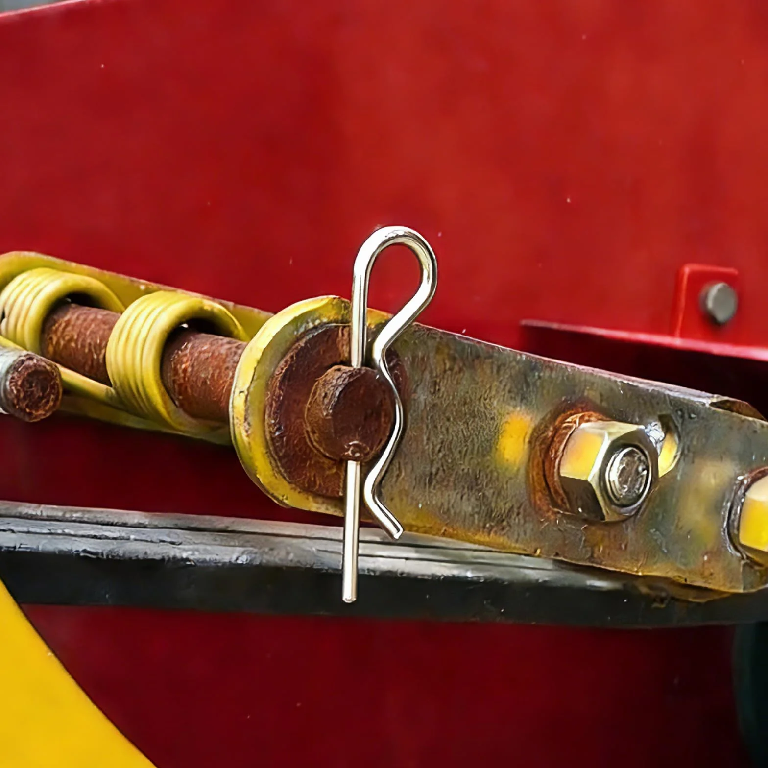 Zestaw 186 sztuk zawleczek zabezpieczających ze stali nierdzewnej, wtyki sprężynowe, trzpień zabezpieczający, zawleczki R metalowe