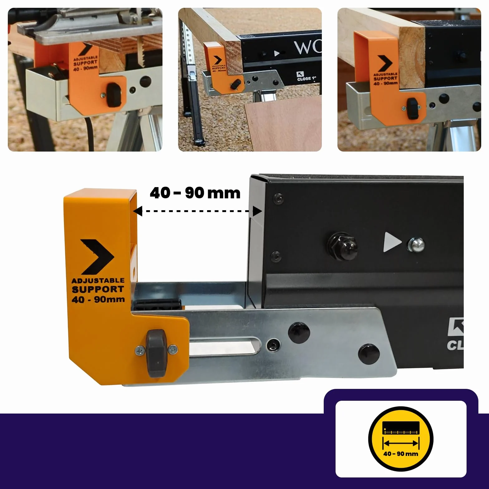 Kozioł roboczy składany S600A dwupak 1180 kg stal antypoślizgowy