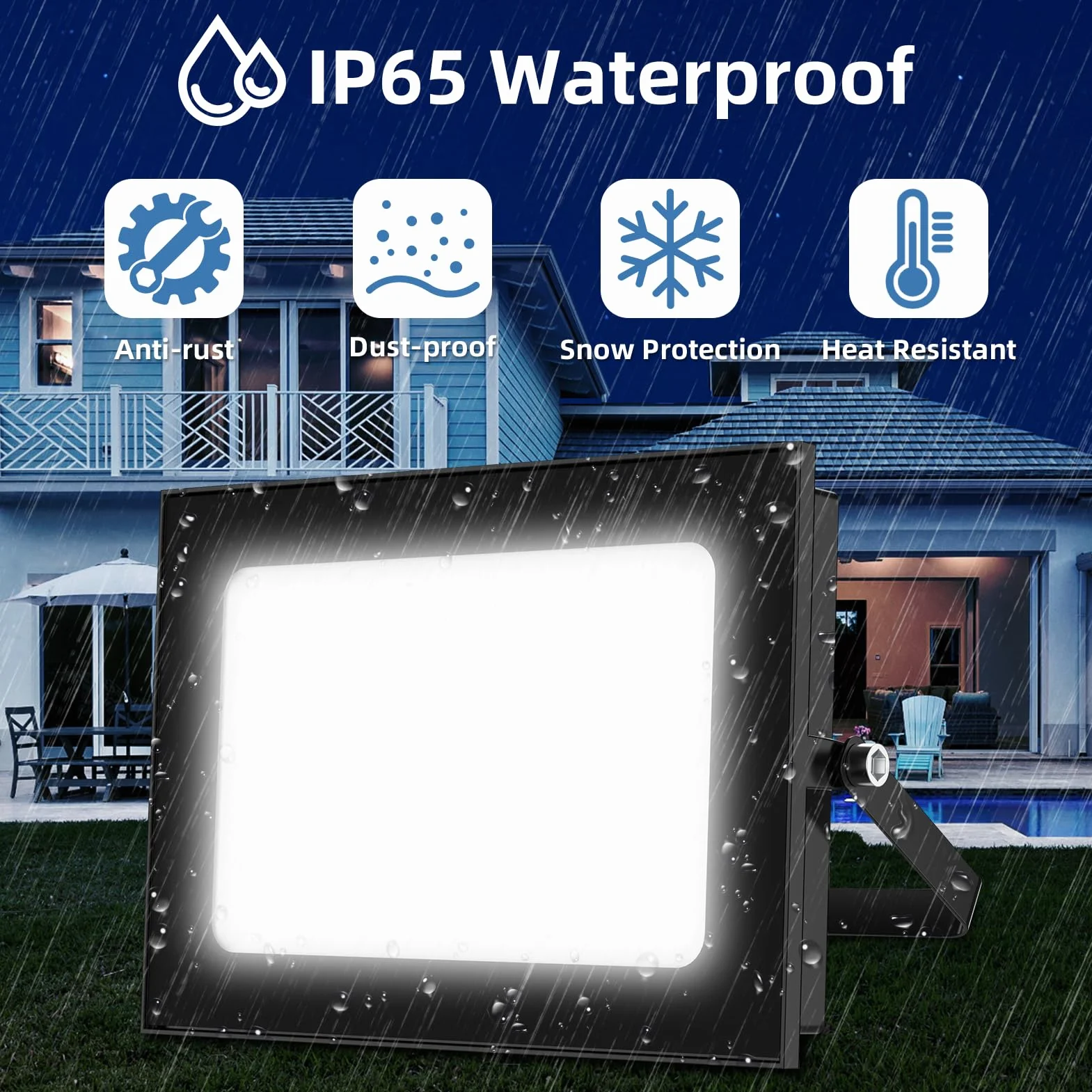 Reflektor LED 12V 10W 800lm 6000K IP65 Kwadratowy do Ogrodu