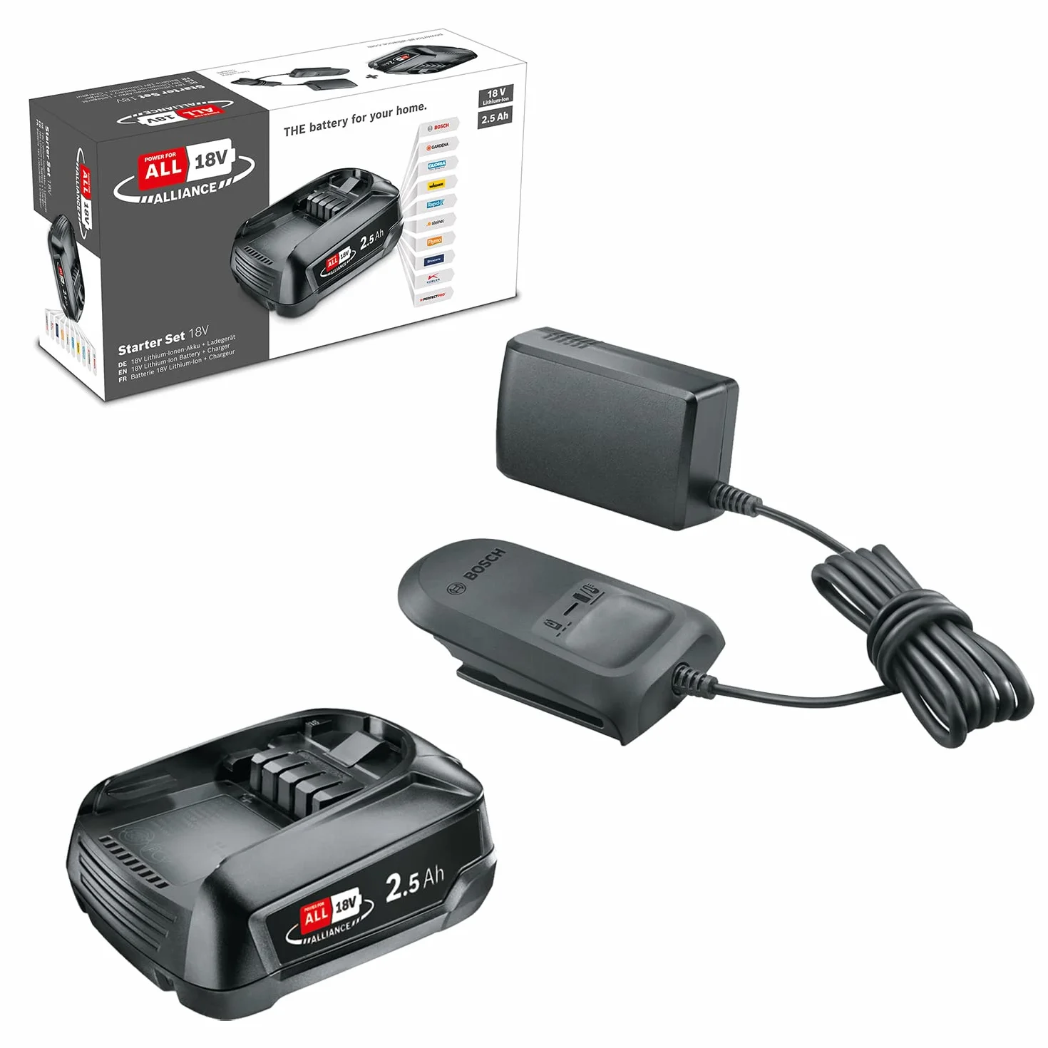 Bosch Akumulator 18 V 2,5 Ah Zestaw Startowy z Ładowarką