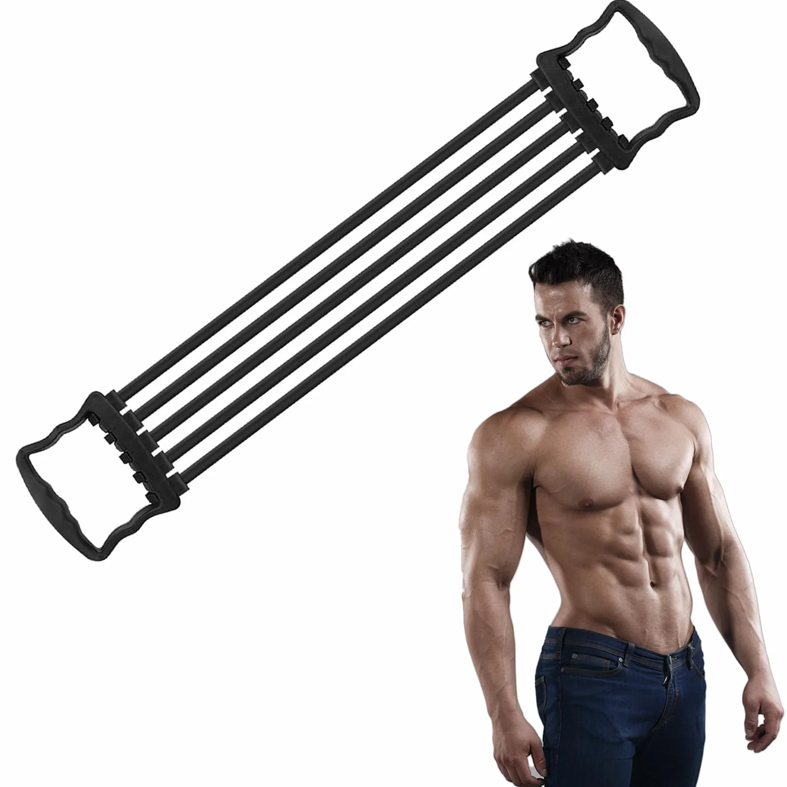 Expander Fitness z uchwytem, ekspander sportowy, ekspander fitness, przyrząd treningowy klatki piersiowej, trener mięśni klatki piersiowej, ekspandera dla mężczyzn i kobiet, do treningu klatki
