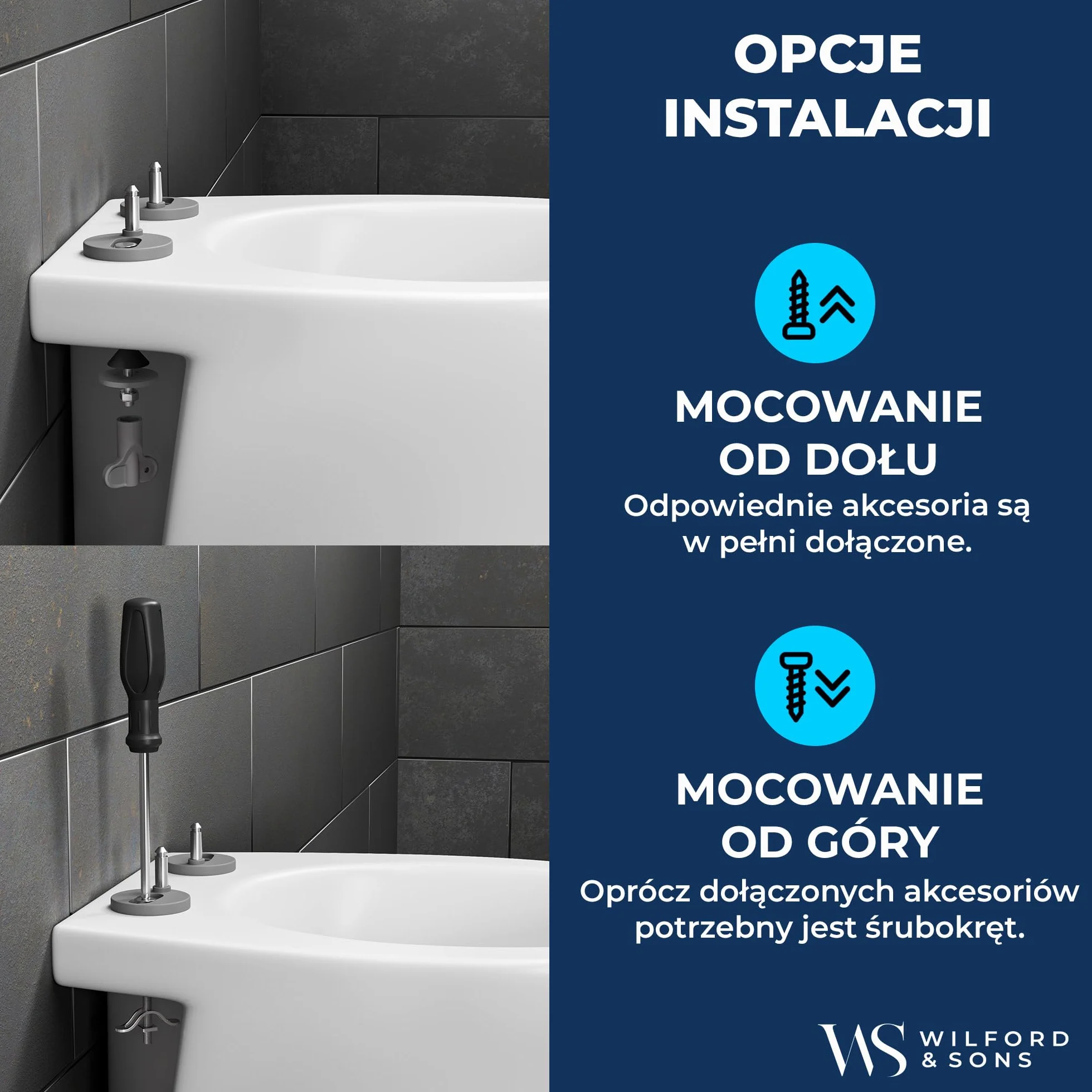 Wilford & Sons Deska sedesowa z cichym domykiem biała O duroplastowa zdejmowana