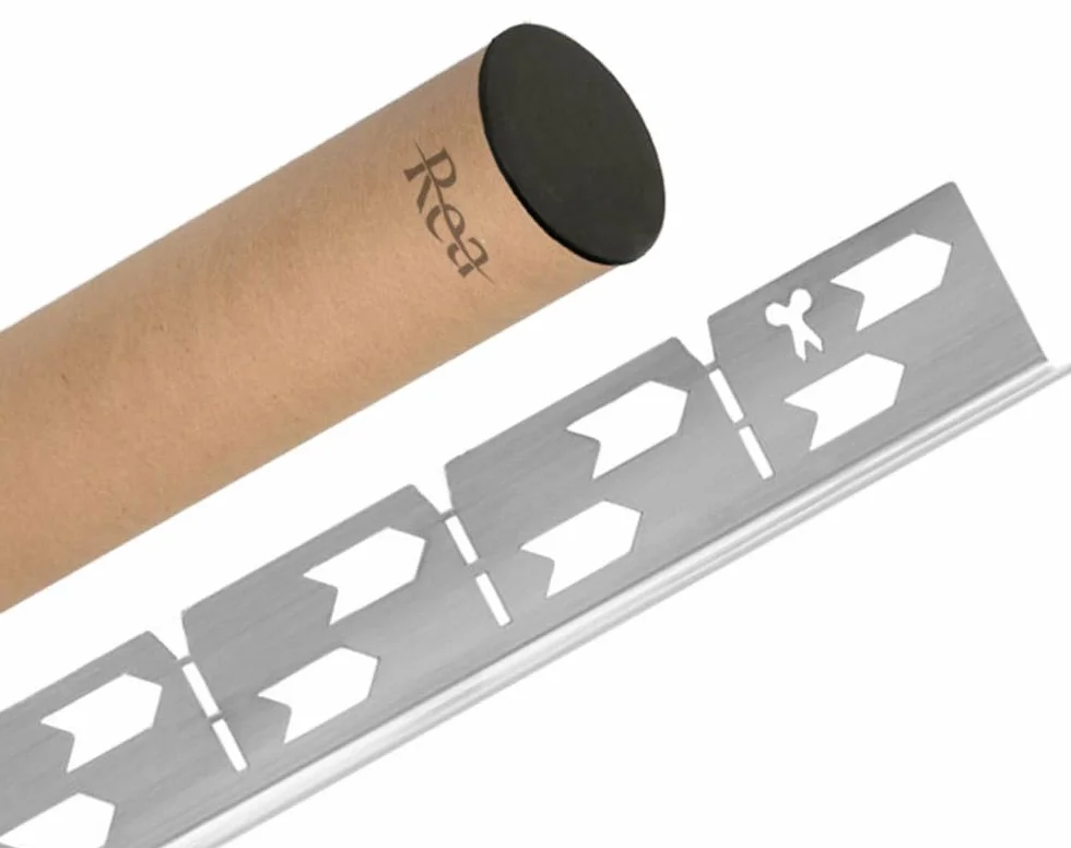 Listwa spadkowa do brodzika Rea 100 cm Nikiel Szczotkowany 100x3,7x2,2 cm