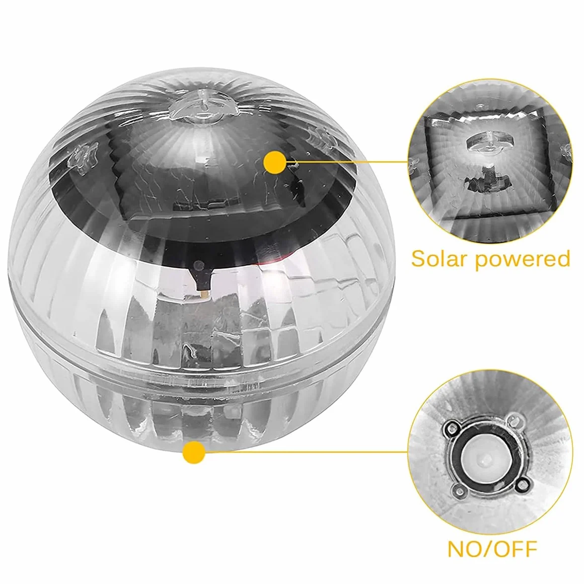 Solarna pływająca lampa basenowa LED, świecąca kula nocna, wodoodporna, 7 kolorów