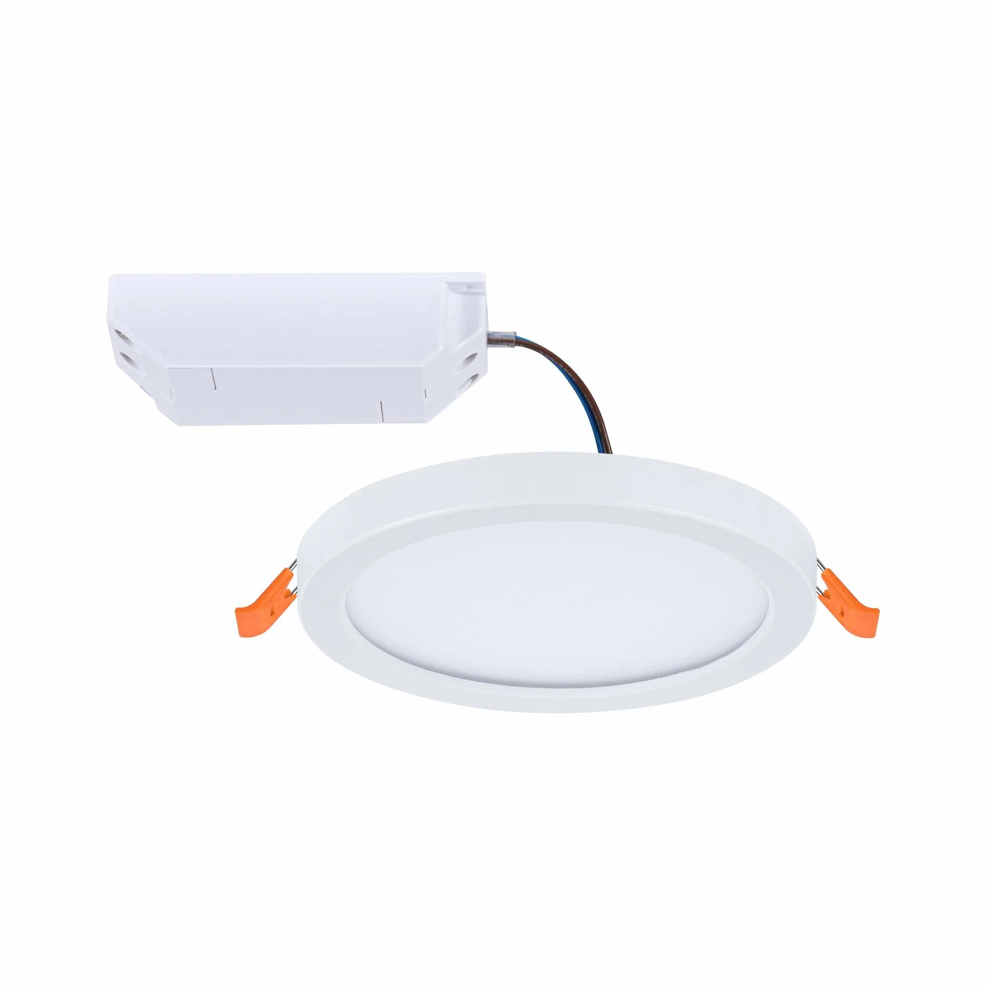 Paulmann 93035 panel LED oprawa wpuszczana Areo VariFit IP44 neutr. biała 118mm okrągła w kompl. lampa sufitowa biała 1x6,5 W tw. sztuczne 4000 K