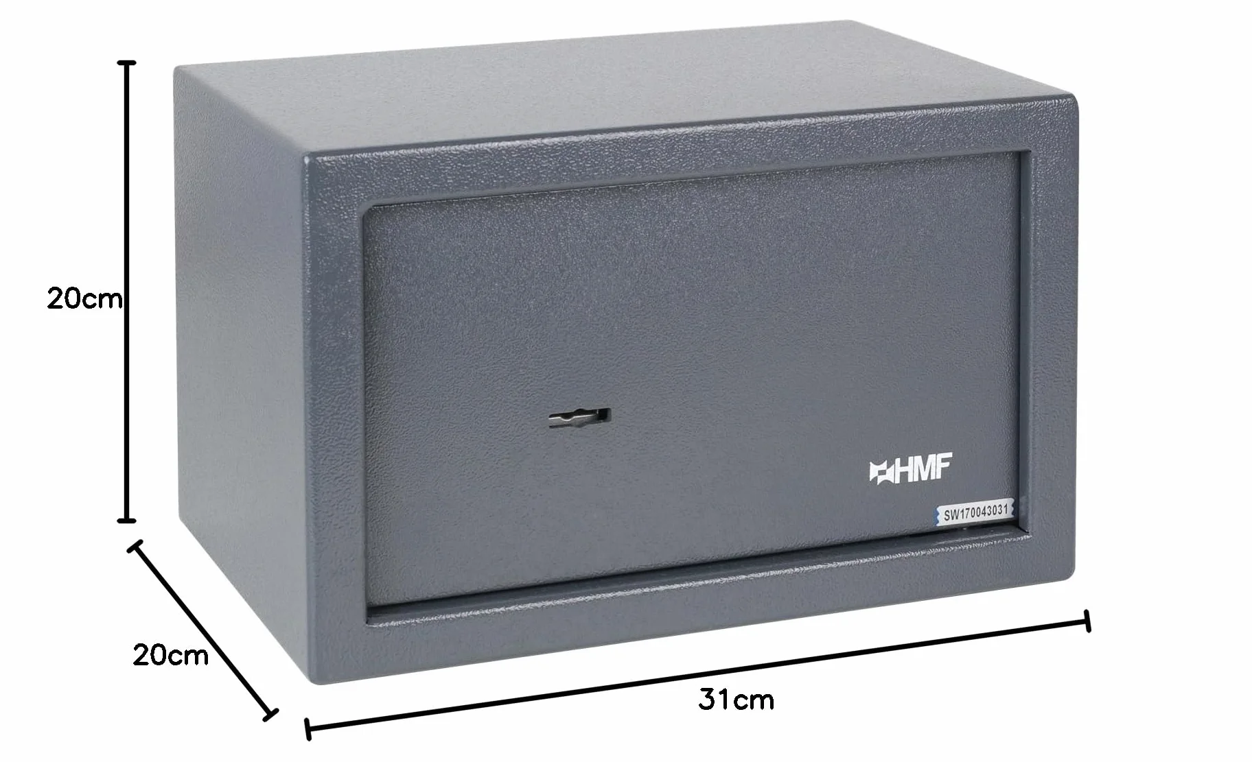 HMF 49200-11 sejf domowy na podwójny zamek, 31 x 20 x 20 cm, antracyt