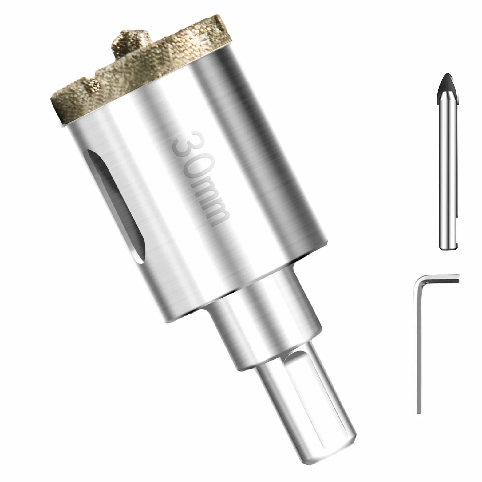Wiertło Diamentowe Otwornica 30 mm Profesjonalne Wiertło do Płytek Szkła Metalu Ceramiki Marmuru