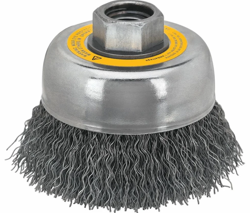 DEWALT DW4922 12,5 cm szczotka z zaciśniętym kubkiem stal węglowa 5/8-31 Arbor
