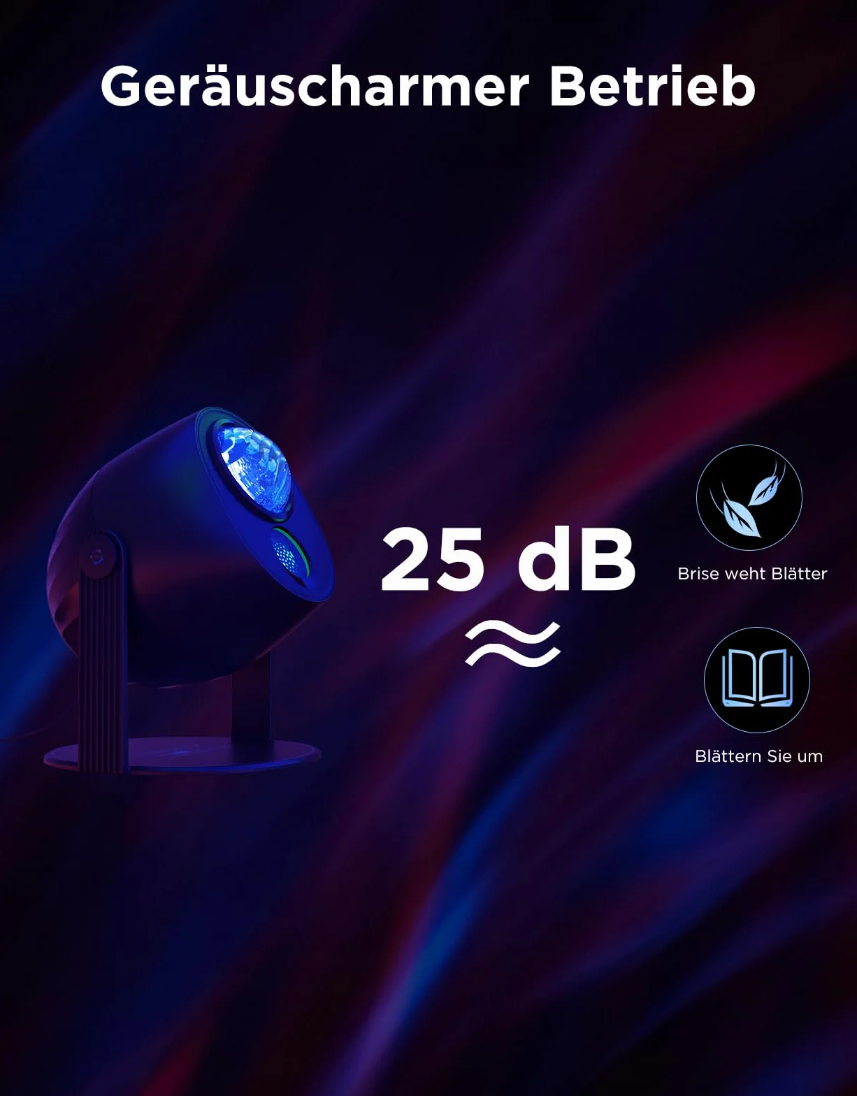 Govee Projektor LED gwiaździstego nieba, lampa RGBW Aurora z 52 scenami