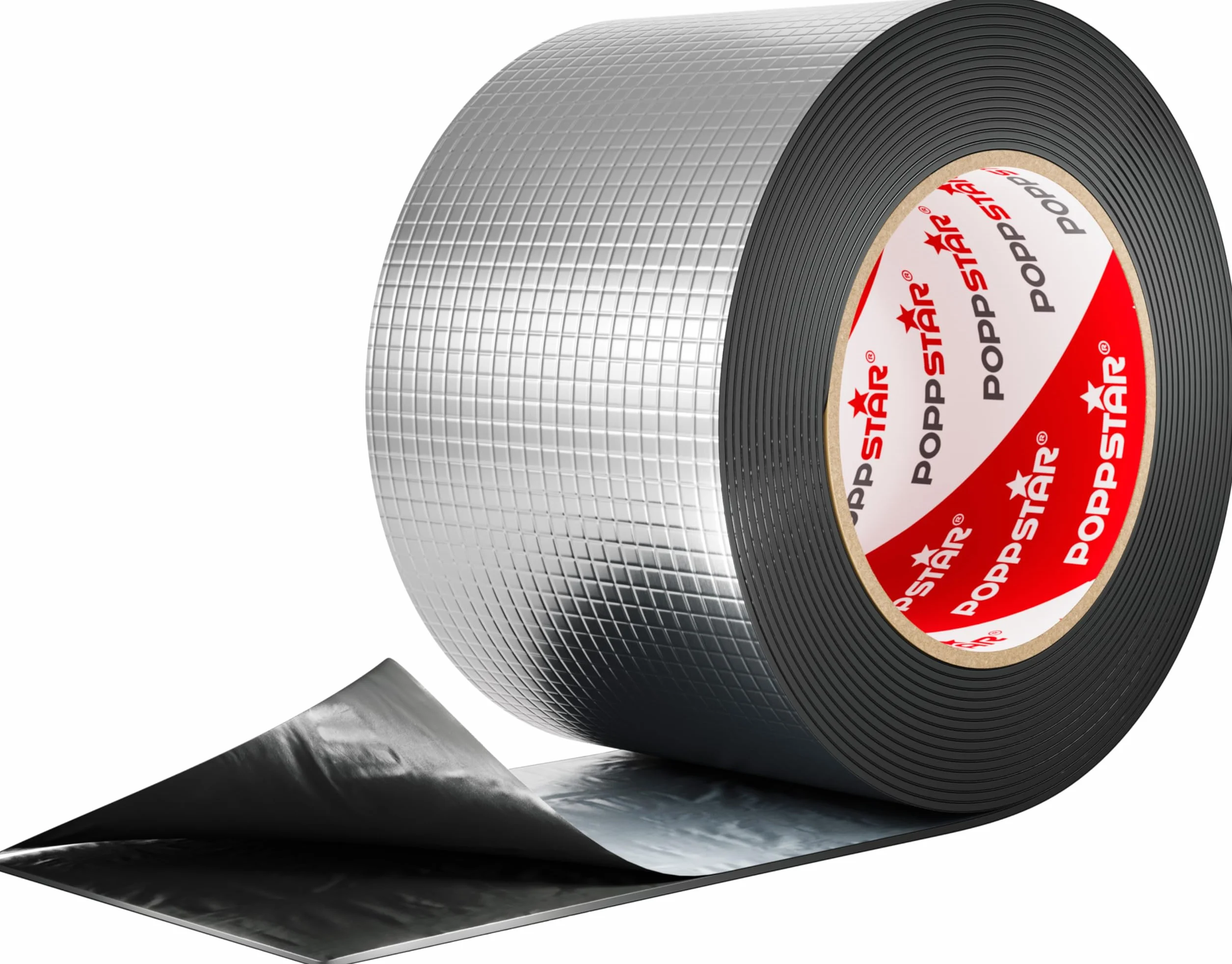 Poppstar aluminiowa taśma klejąca butylowa 5 m x 75 mm x 1,5 mm taśma uszczelniająca samoprzylepna