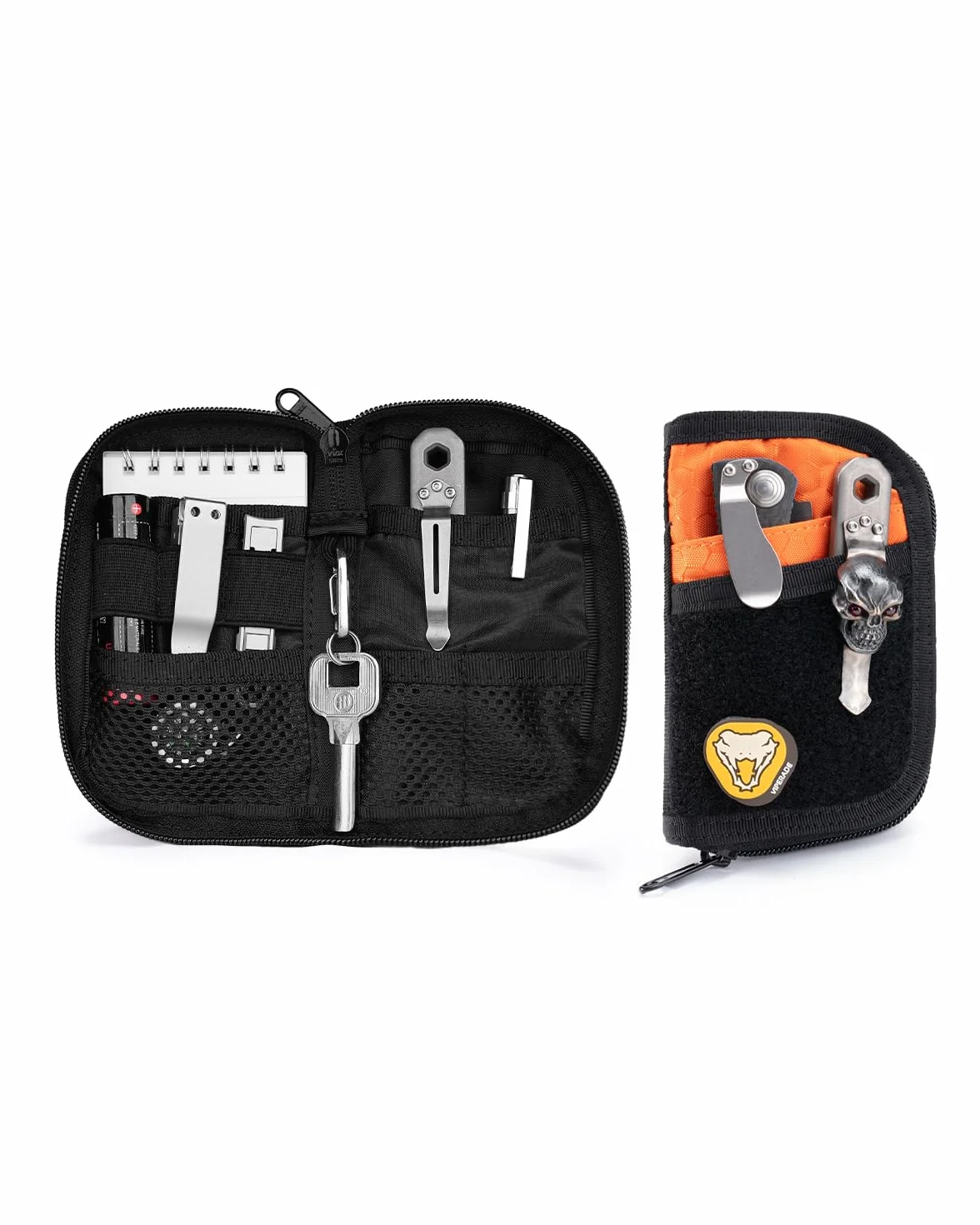VIPERADE VE10 EDC Multitool Etui Organizer Wielofunkcyjne Nylonowe Kieszonkowe Narzędzia Pochwa Nóż Latarkę Obsadka do Pióra Pomarańczowy