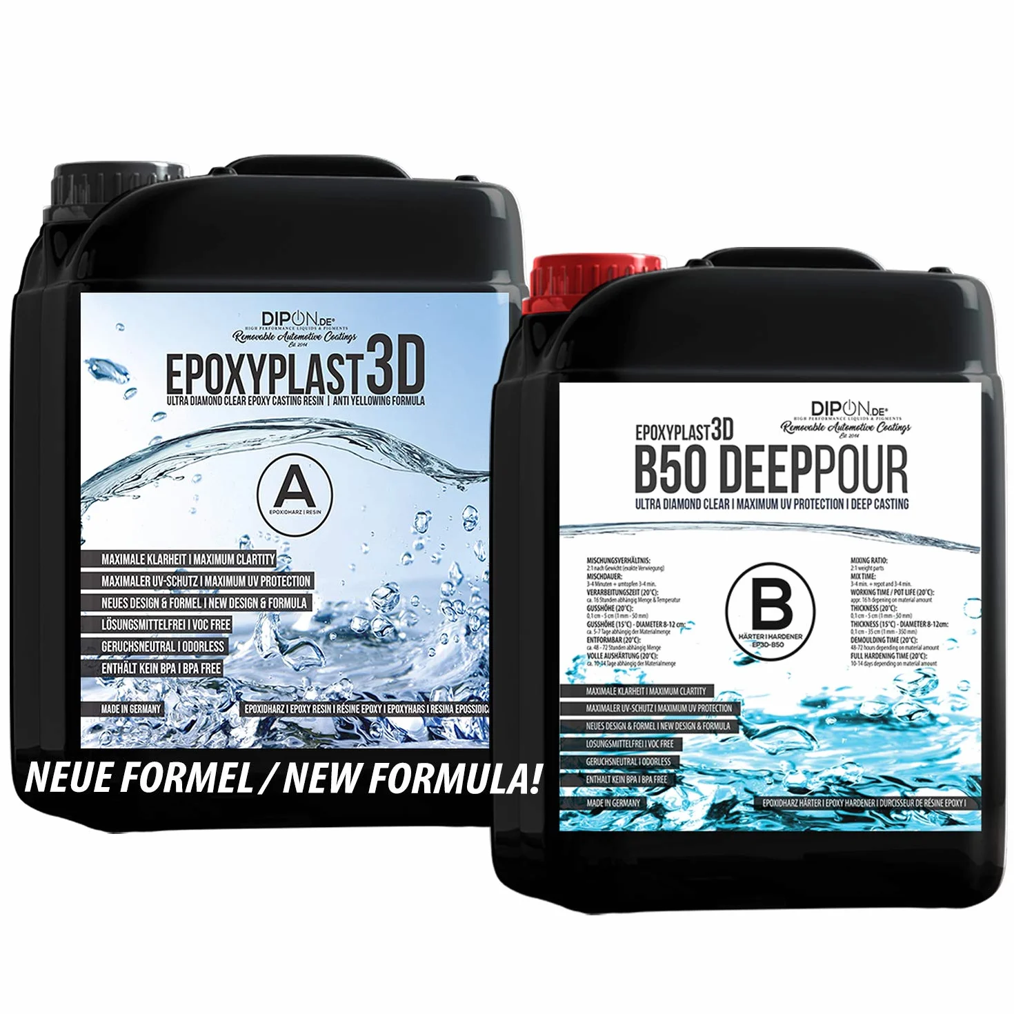 Żywica epoksydowa EpoxyPlast 3D B50 DEEP POUR 12,0 kg przezroczysta dwuskładnikowa ochrona UV