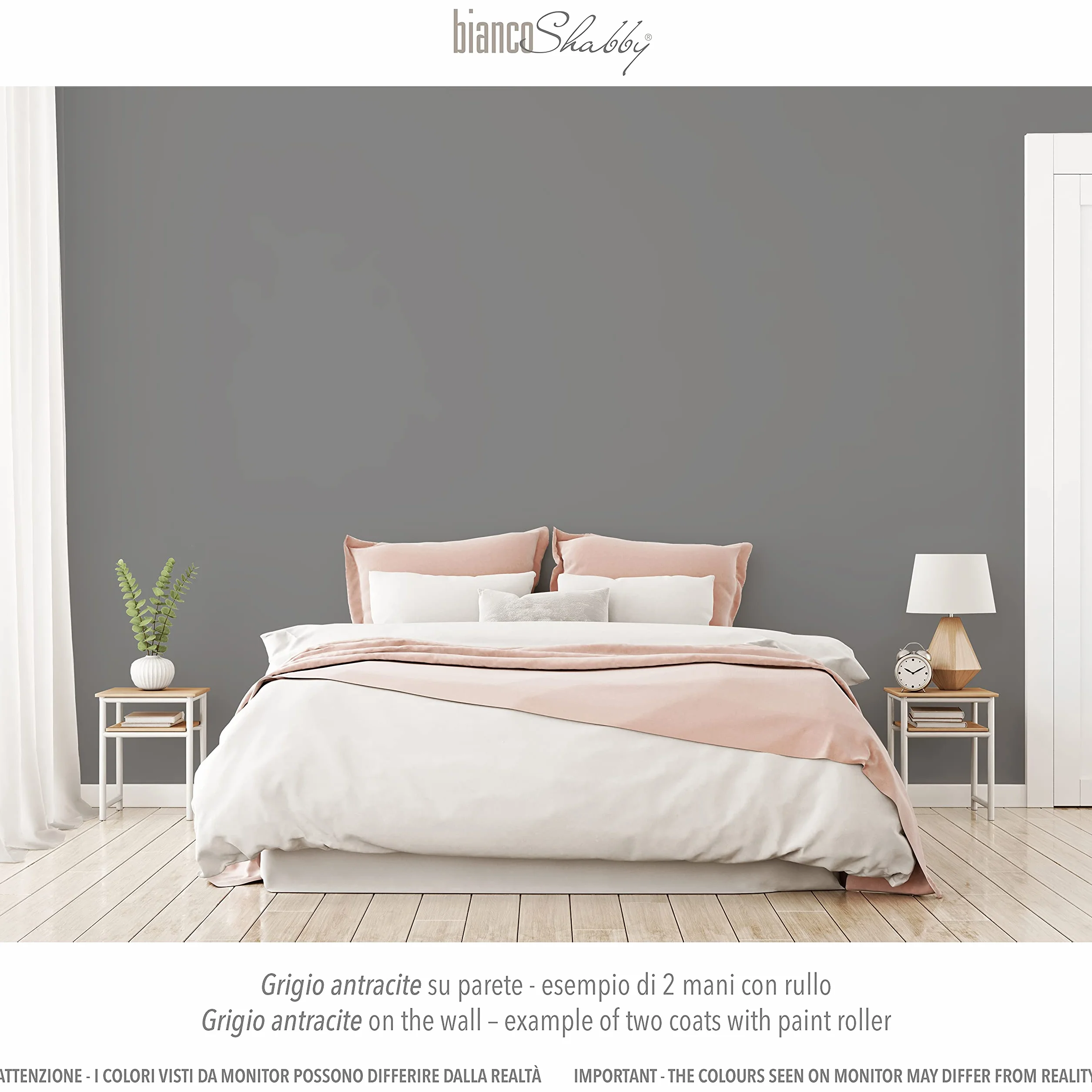 CHALK PAINT Szary Antracyt Vintage Shabby Chic Farba do mebli i ścian EXTRA MATOWY (500 ml)