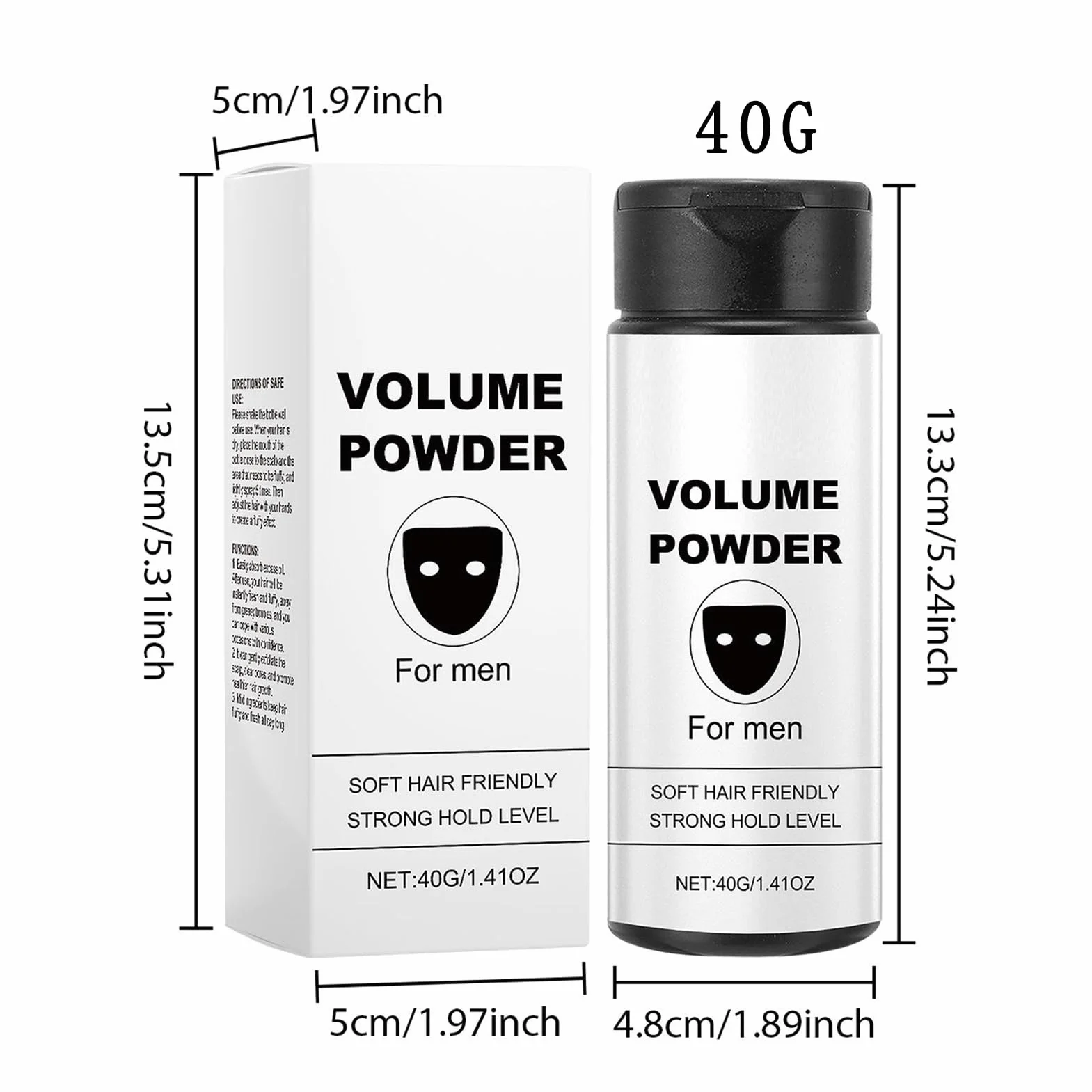 Styling Powder, Volumizing Powder, Texturizing Hair Dust, Lightweight Matte Finish, Instant Lift, Ideal for Grooming Parties and Daily Use, 40g, White Color, 1 Pack