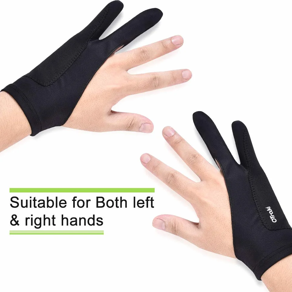 OTraki Rękawice Przeciwporostowe 2 sztuki 8 x 20,5 cm Drawing Gloves do Tabletów Graficznych