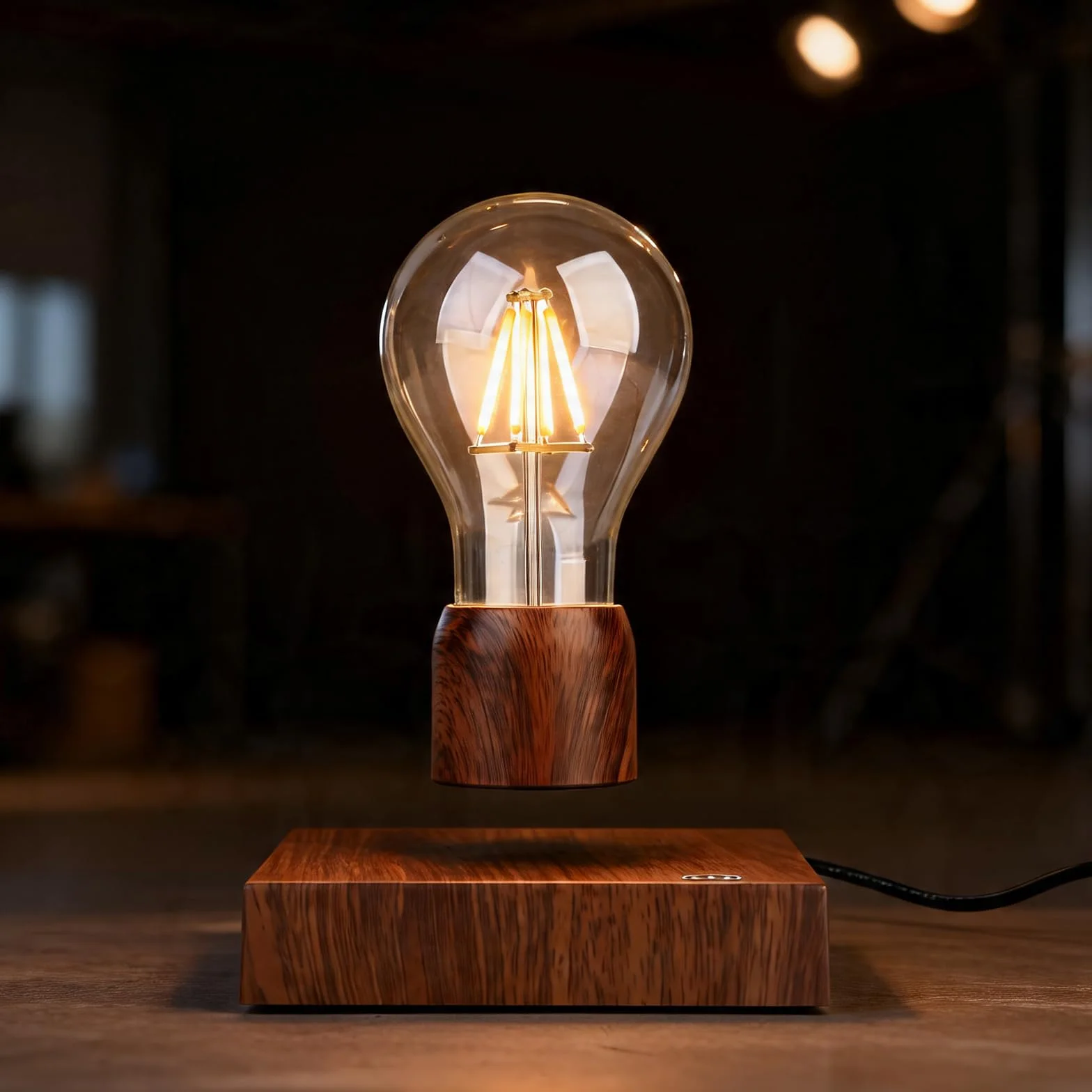 Magnetyczna lewitująca pływająca bezprzewodowa żarówka LED lampa biurkowa na wyjątkowe prezenty, wystrój pokoju, lampka nocna, wystrój biura domowego biurko zabawki techniczne