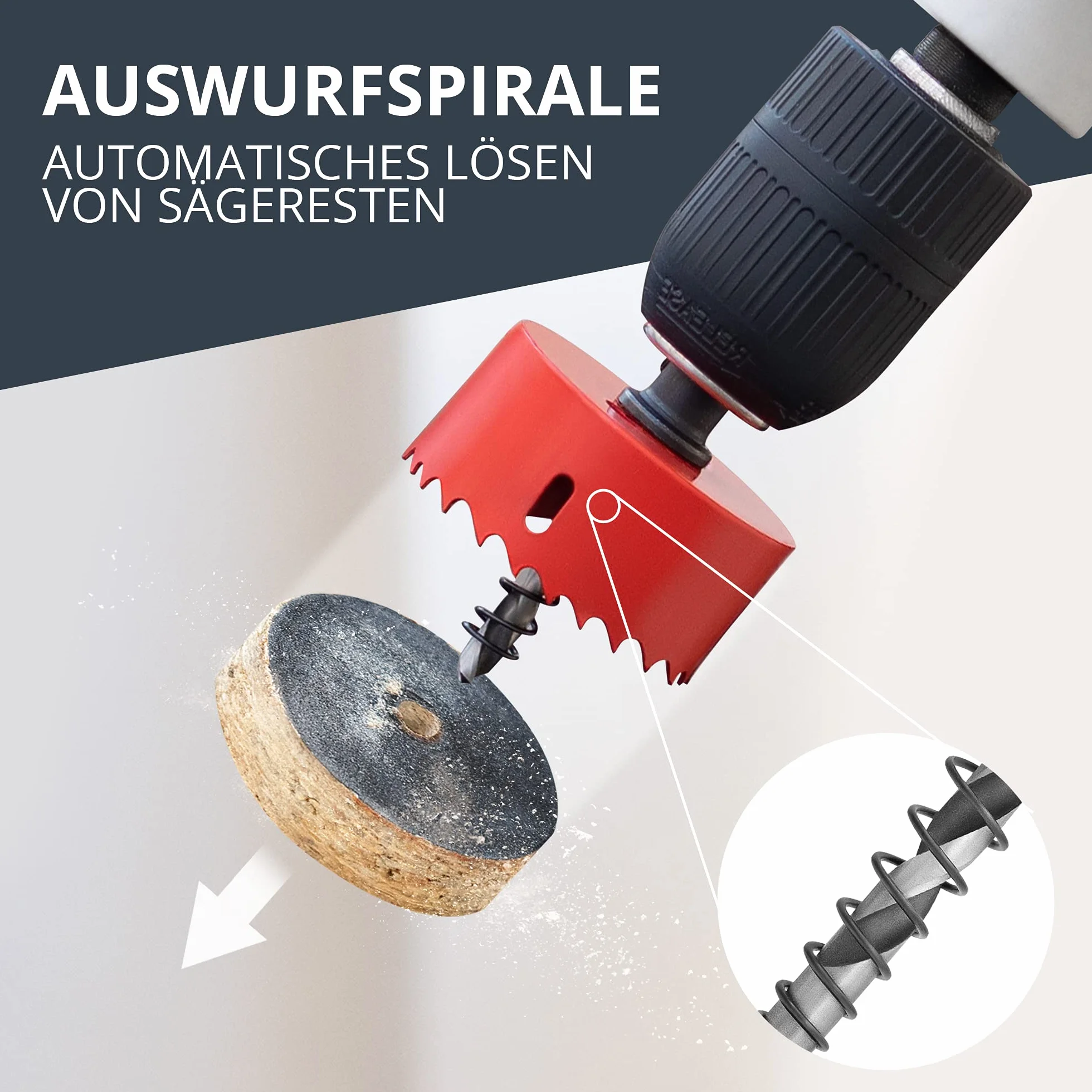 BAURIX Otwornica bimetalowa 60mm - Wiertło uniwersalne do metalu, drewna, plastiku