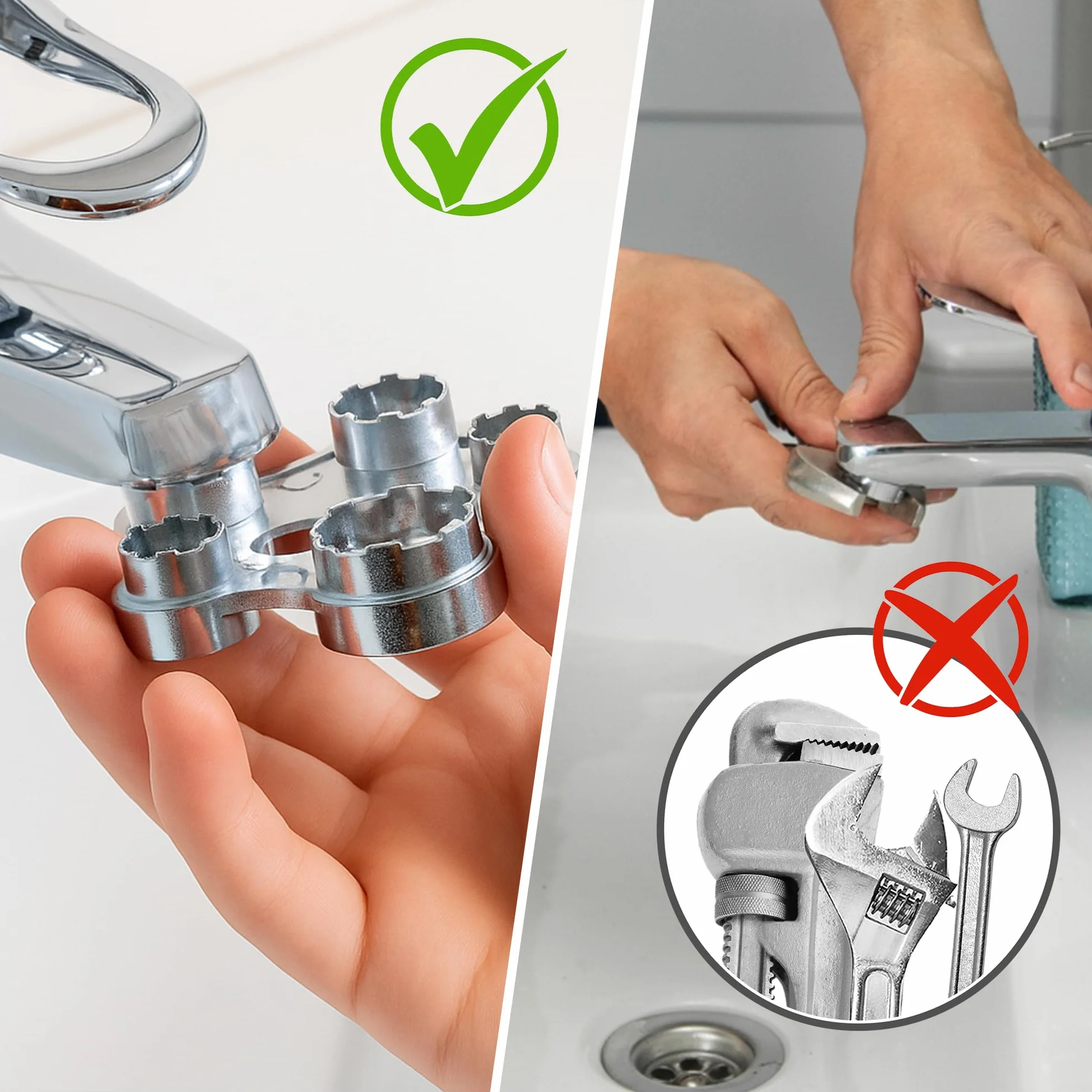 ECENCE Klucz montażowy do filtra kranu ze stopu cynku M16 M18 M20 M22 M24 M28