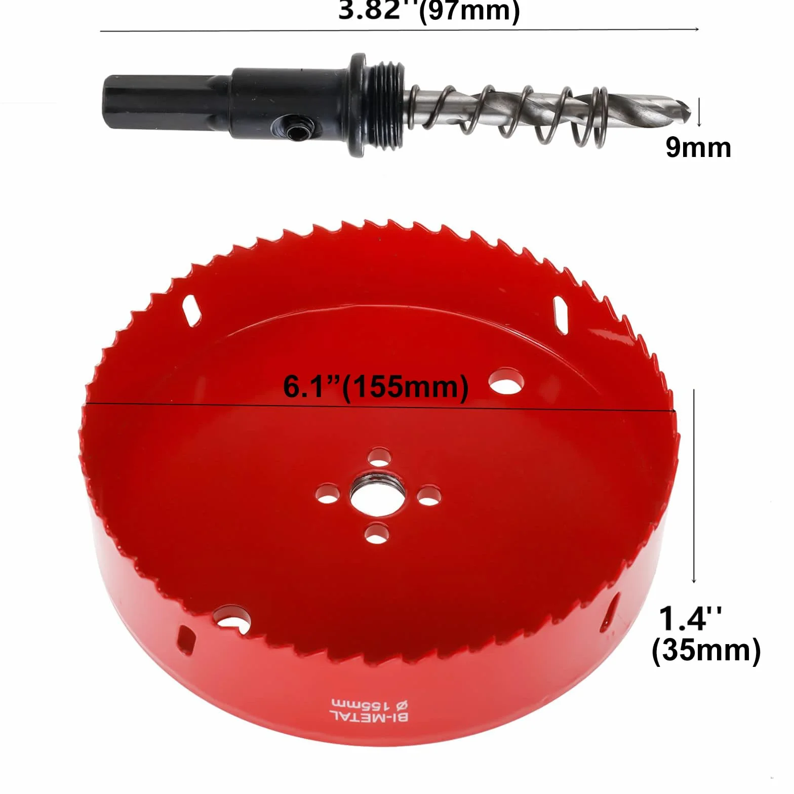 Bimetaliczna piła tarczowa 155 mm do drewna, PCW, płyt gipsowo-kartonowych