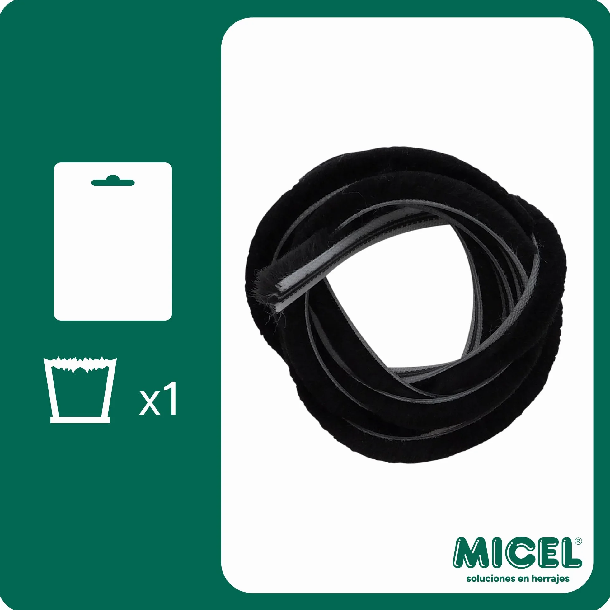 Uszczelka do moskitiery MICEL 92608 z polipropylenu, czarna, 3 m, do przycinania