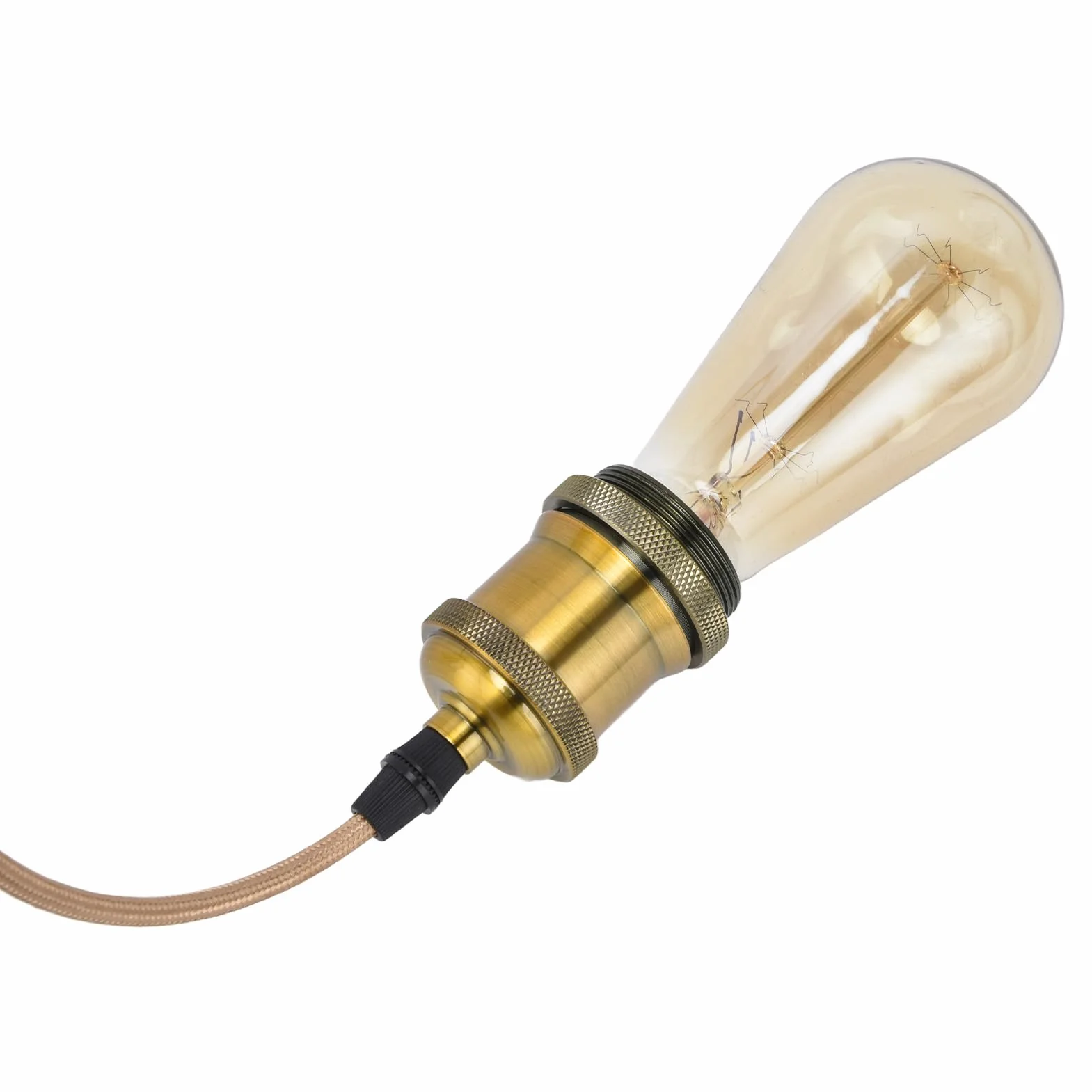 SEAFRONT Oprawa lampy E27 wisząca vintage złota patyna 100-240 V