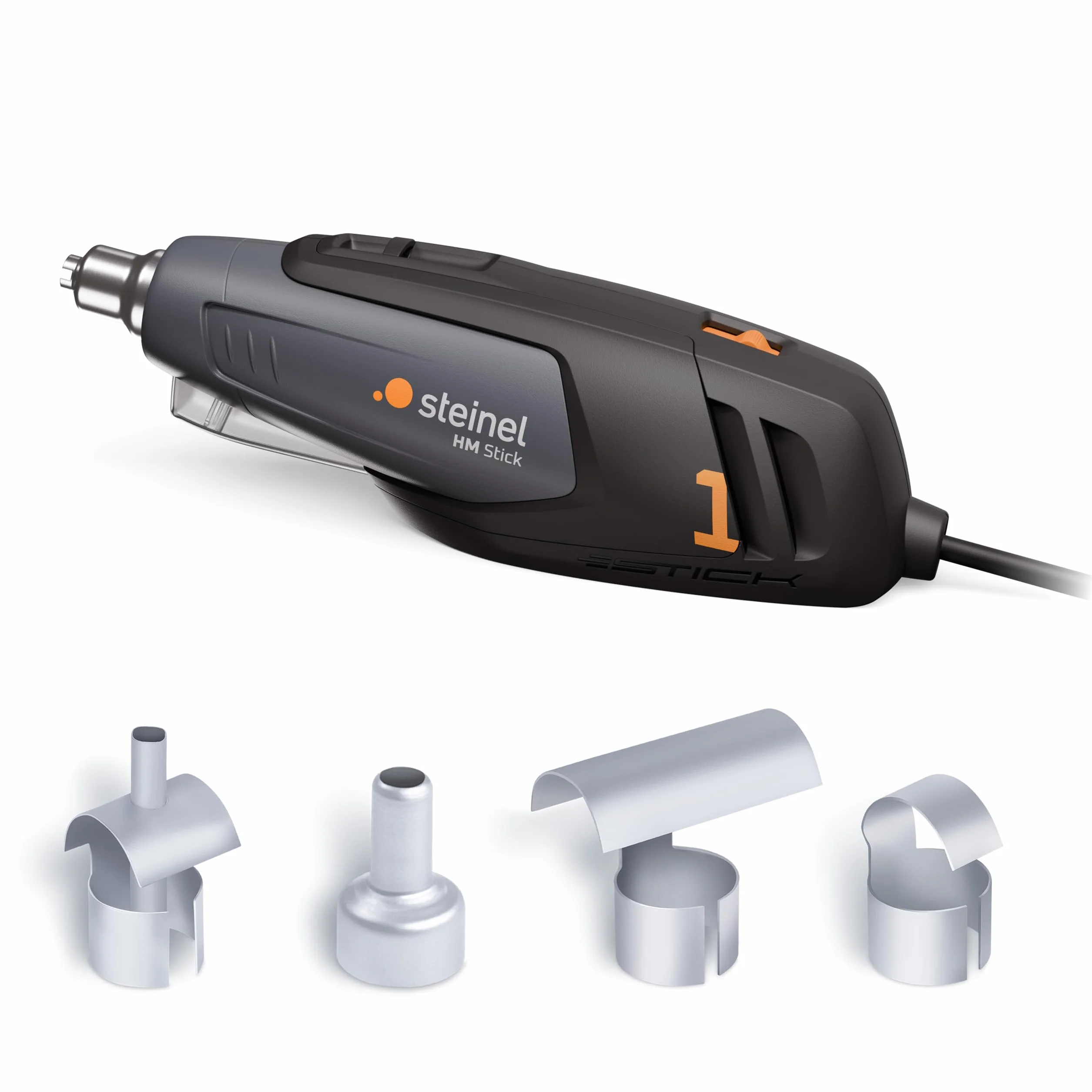 Steinel Mini pistolet na gorące powietrze HM Stick, 4 dysze, 350 W, 400-500°C, lampka LED