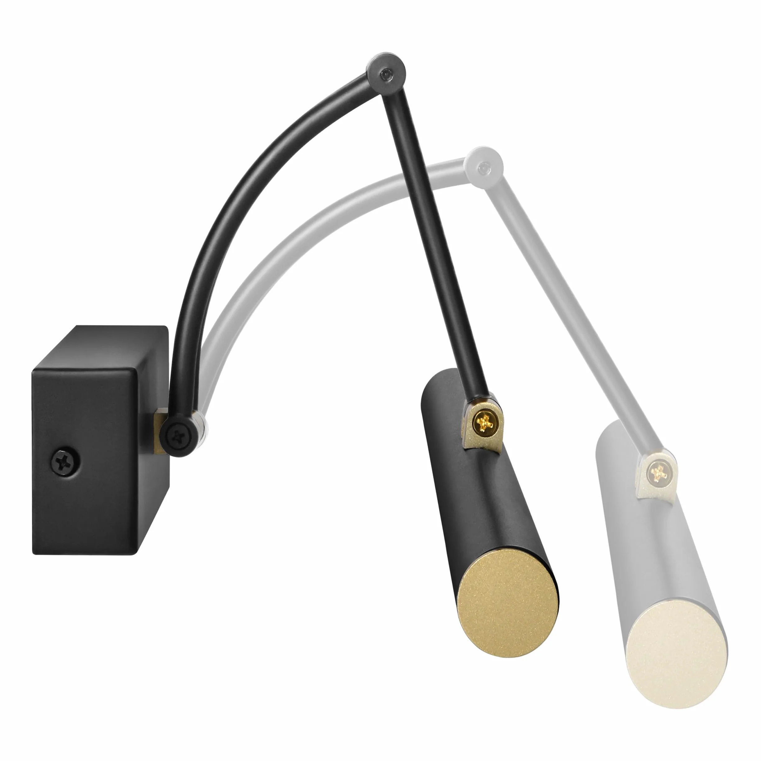 Lampa nad Lustro Kinkiet Łazienkowy IP44 Czarny 40cm 7W 770lm Neutralny Biały