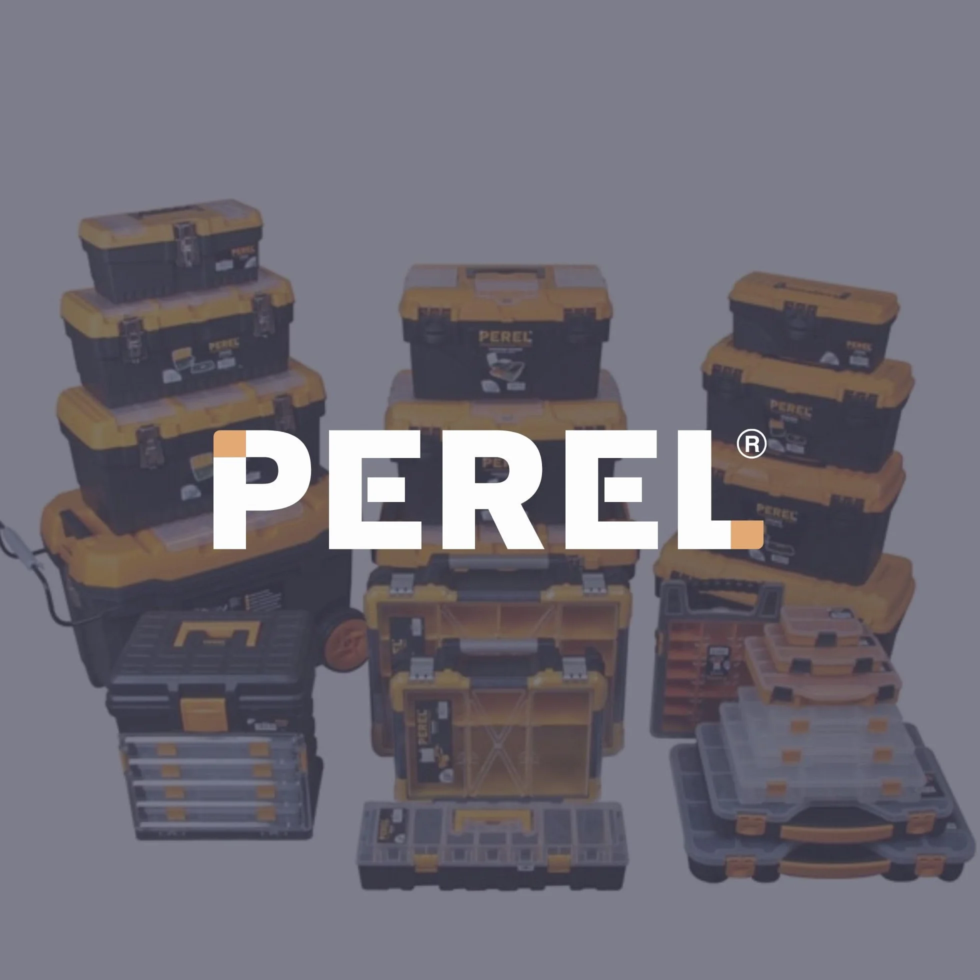 Perel skrzynka narzędziowa 16,7L z wyjmowaną tacką plastikowa 41x20,9x19,5 cm