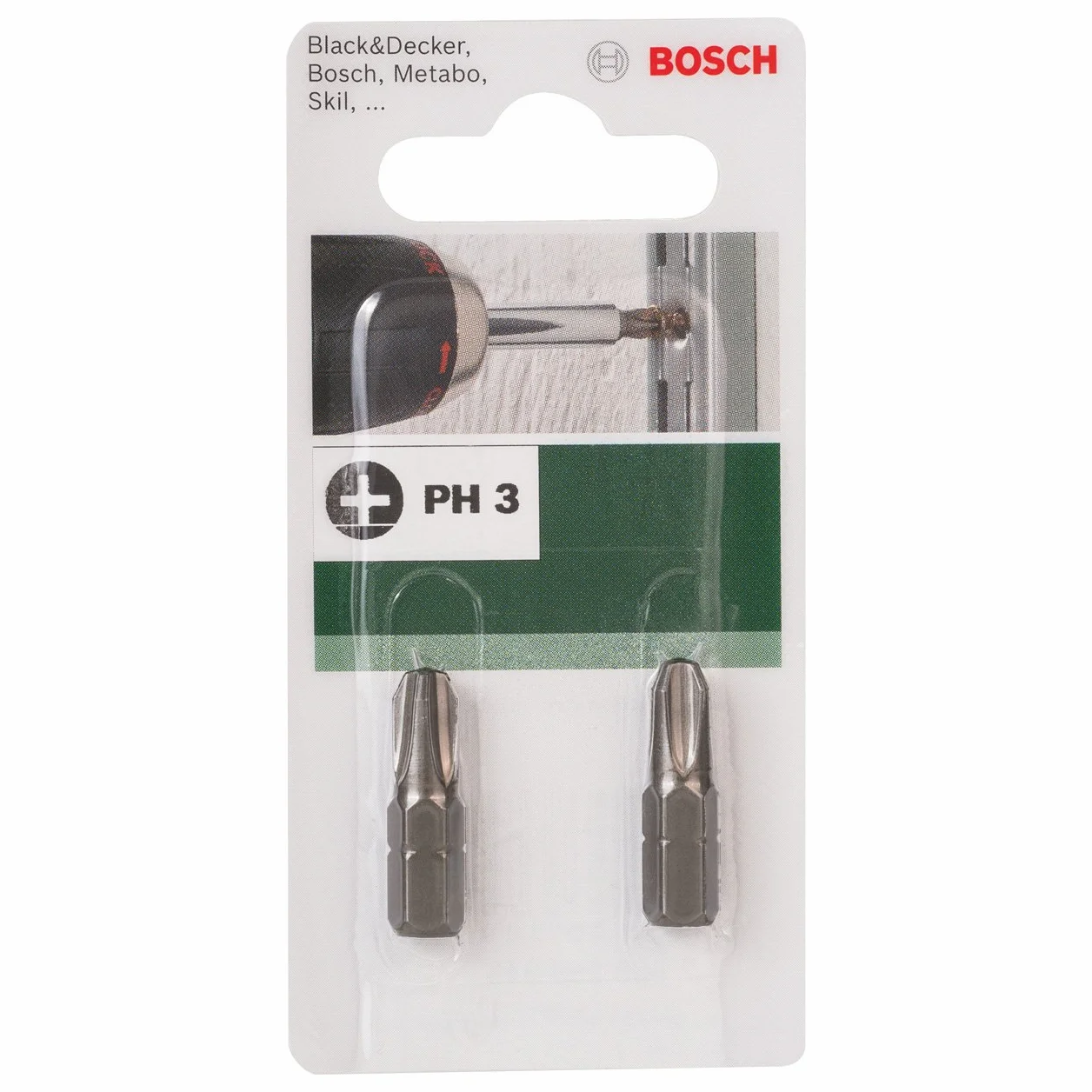 Bosch zestaw bitów Ph3 25 mm 1/4 cala sześciokątny trzonek DIN 3126-C6.3