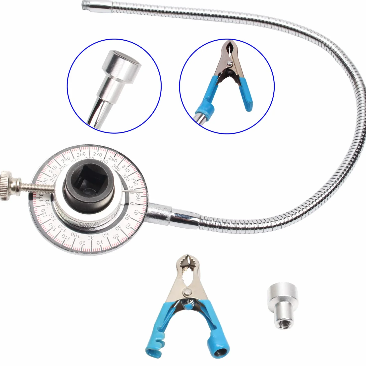 CCLIFE Obrotowy miernik kąta 1/2" z magnetycznym ramieniem