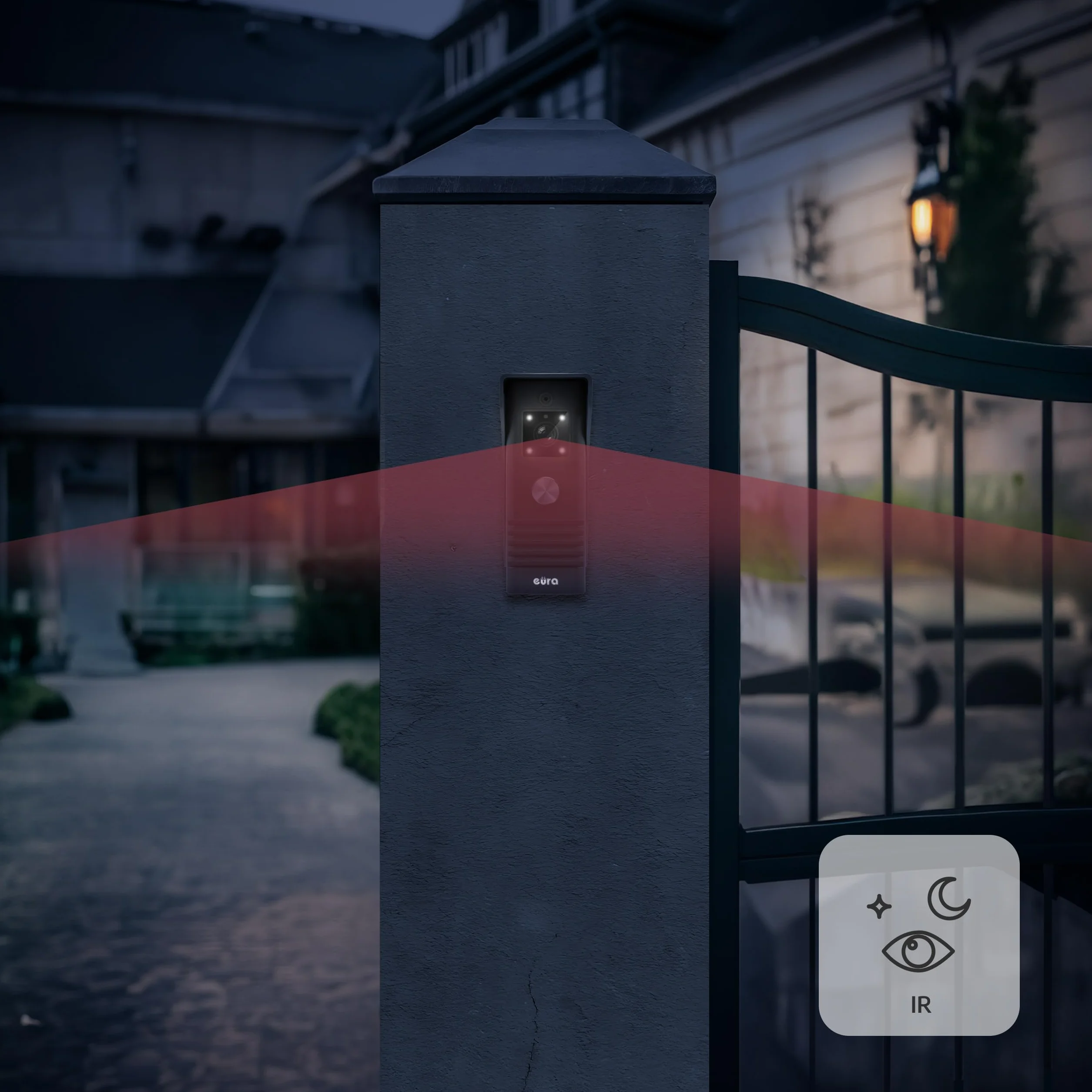 Eura VDP-45A3 Alpha wideodomofon 4-przewodowy 7-calowy kolorowy monitor czarny
